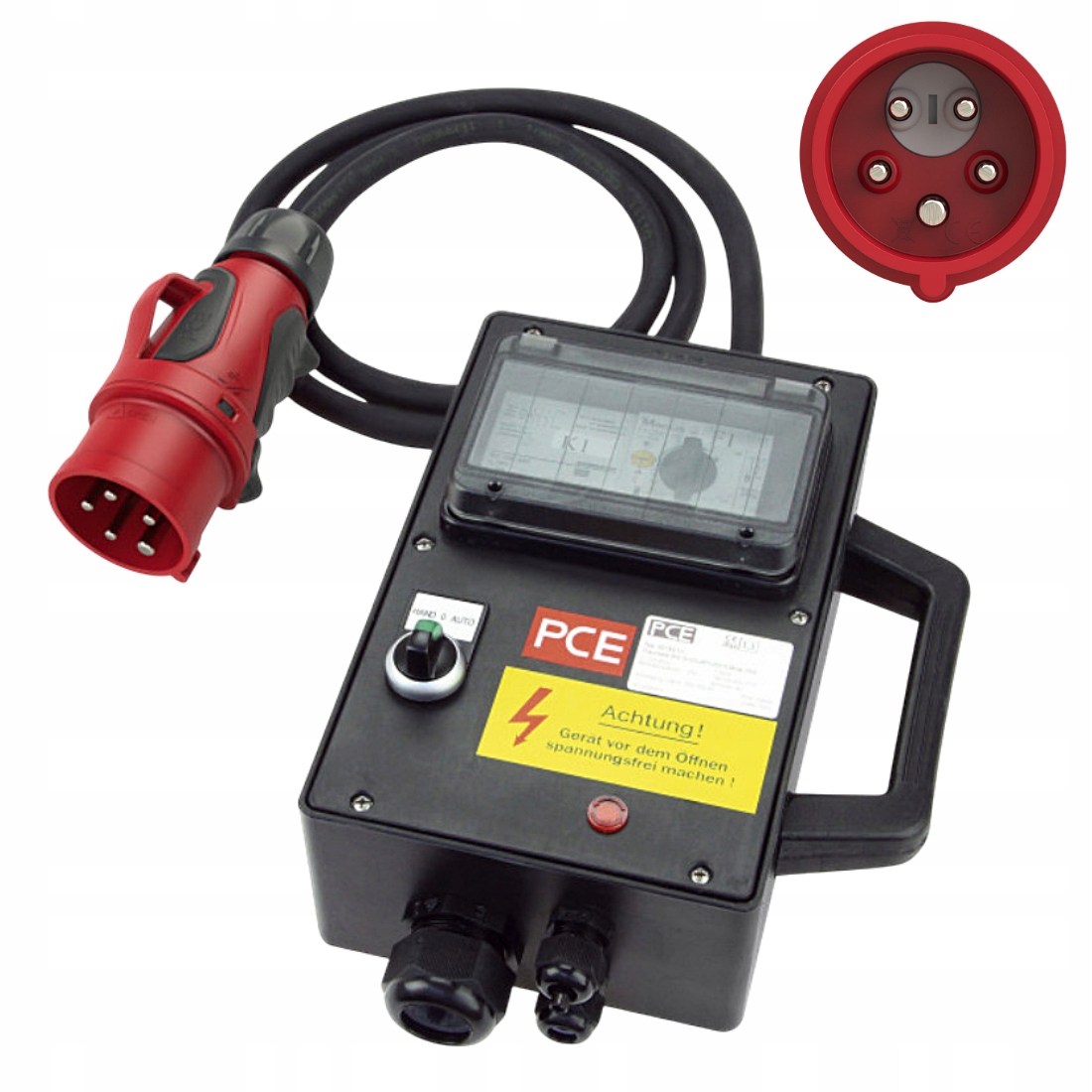 Cee zástrčka s ochranou motora 15 kW Pi+ba+rfc 32A 5p 6h (25-32A) 9216212