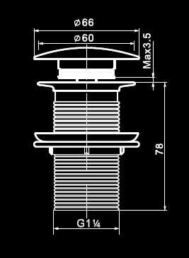 KOREK UMYWALKOWY KLIK KLAK CZARNY CERAMICZNY Kod producenta korek umywalkowy klik klak