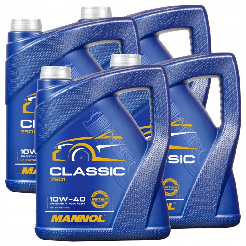 Olej silnikowy 10W40 5l diesel Mannol Classic Acea A3 B4 Api Sn CH4 x4