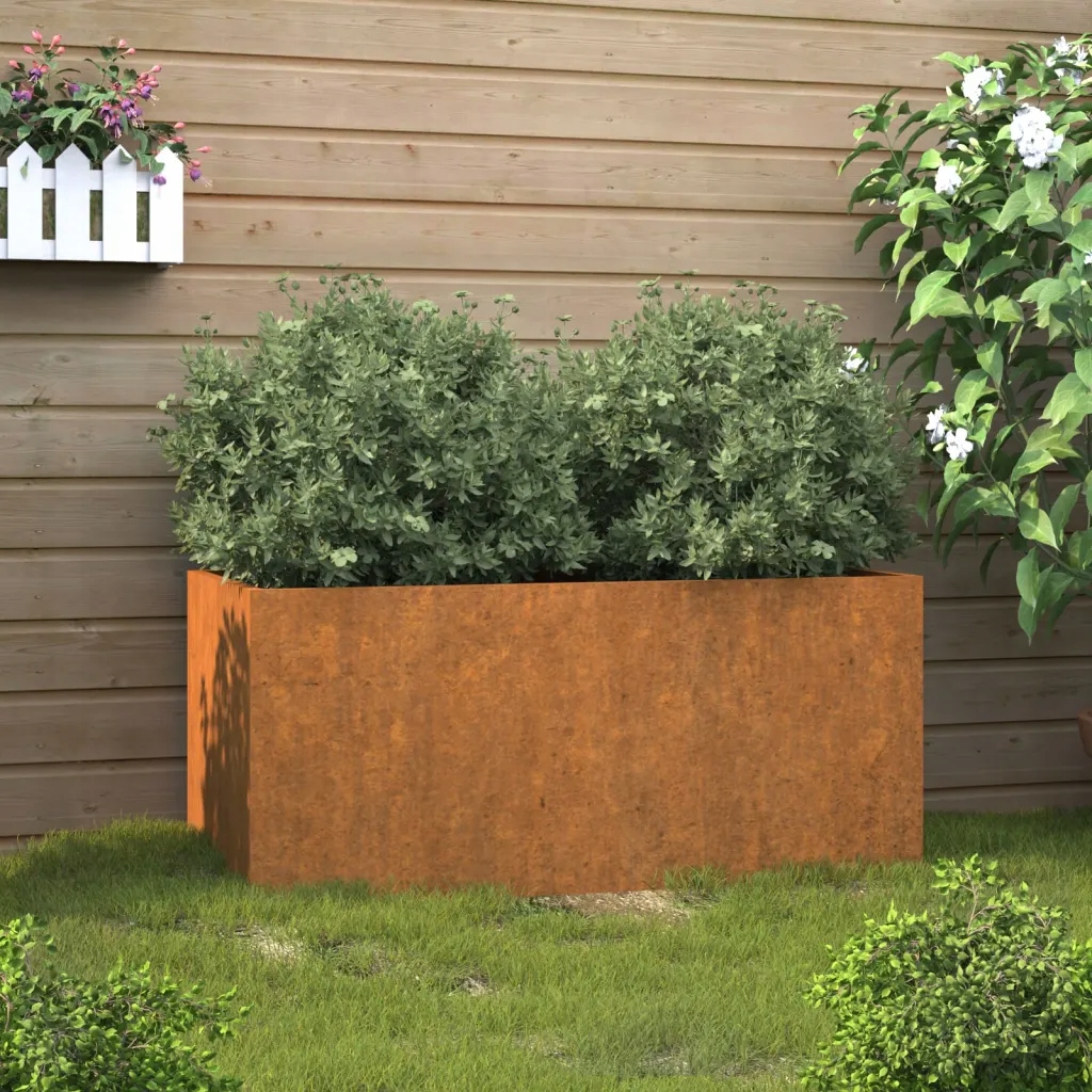 Truhlík 62x30x29 cm cortenová ocel Hnědá 821556