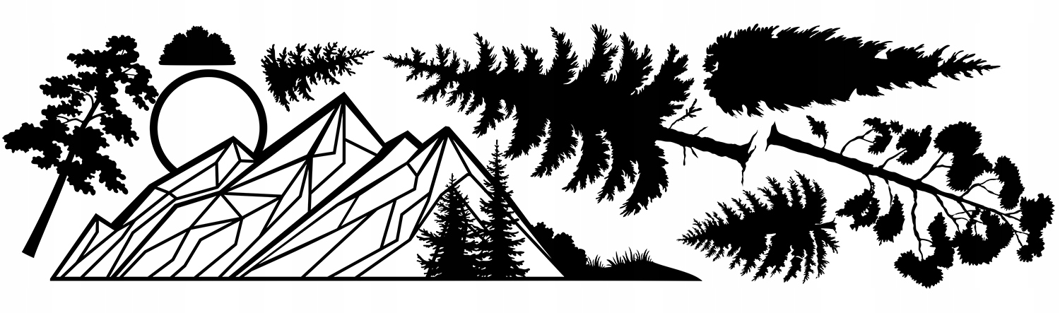 NAKLEJKA MOTYW SAMOCHOD CAMPER GORY LAS 94X374cm Manufacturer MGDesign