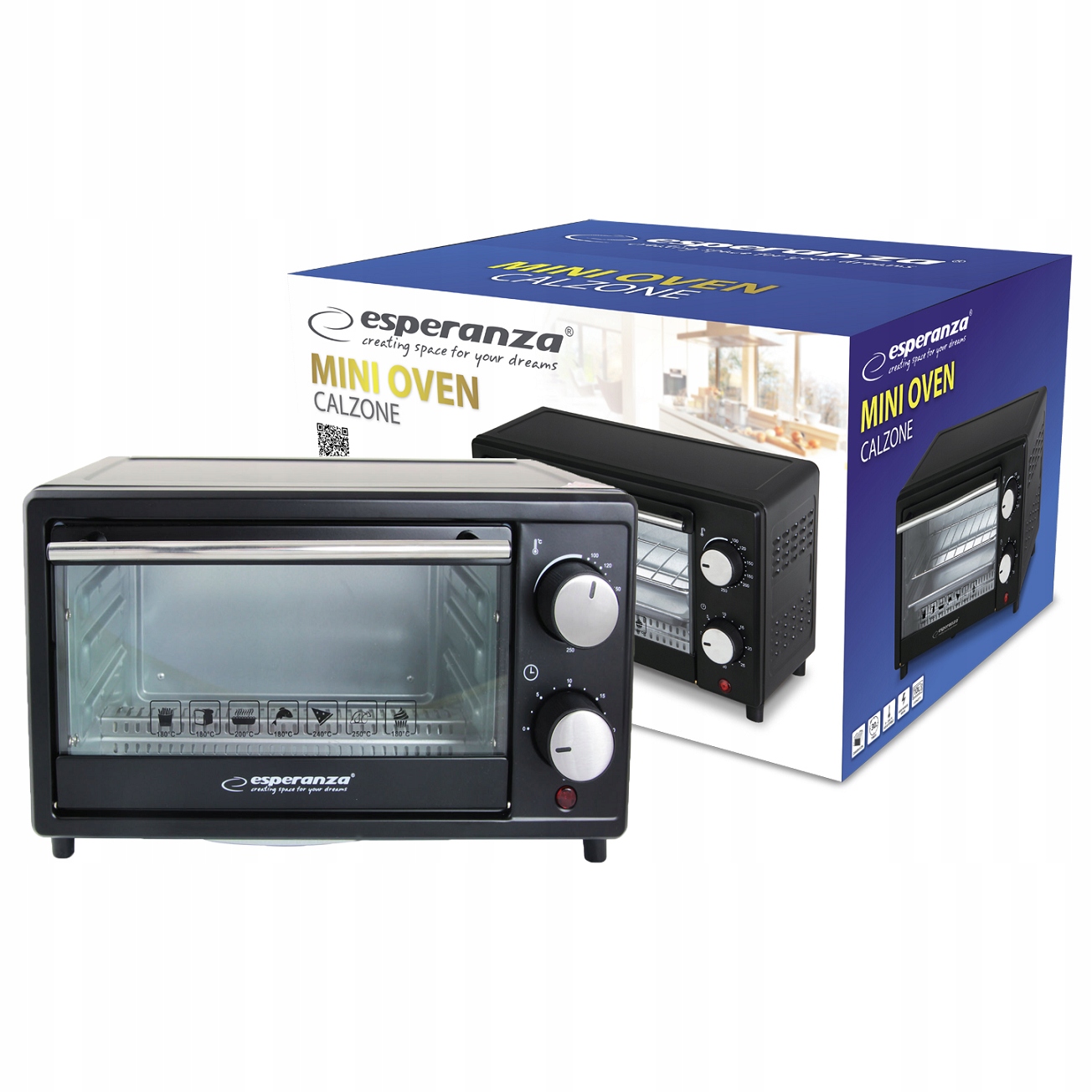 

Esperanza Mini Mały Piekarnik Elektryczny 10L 900W