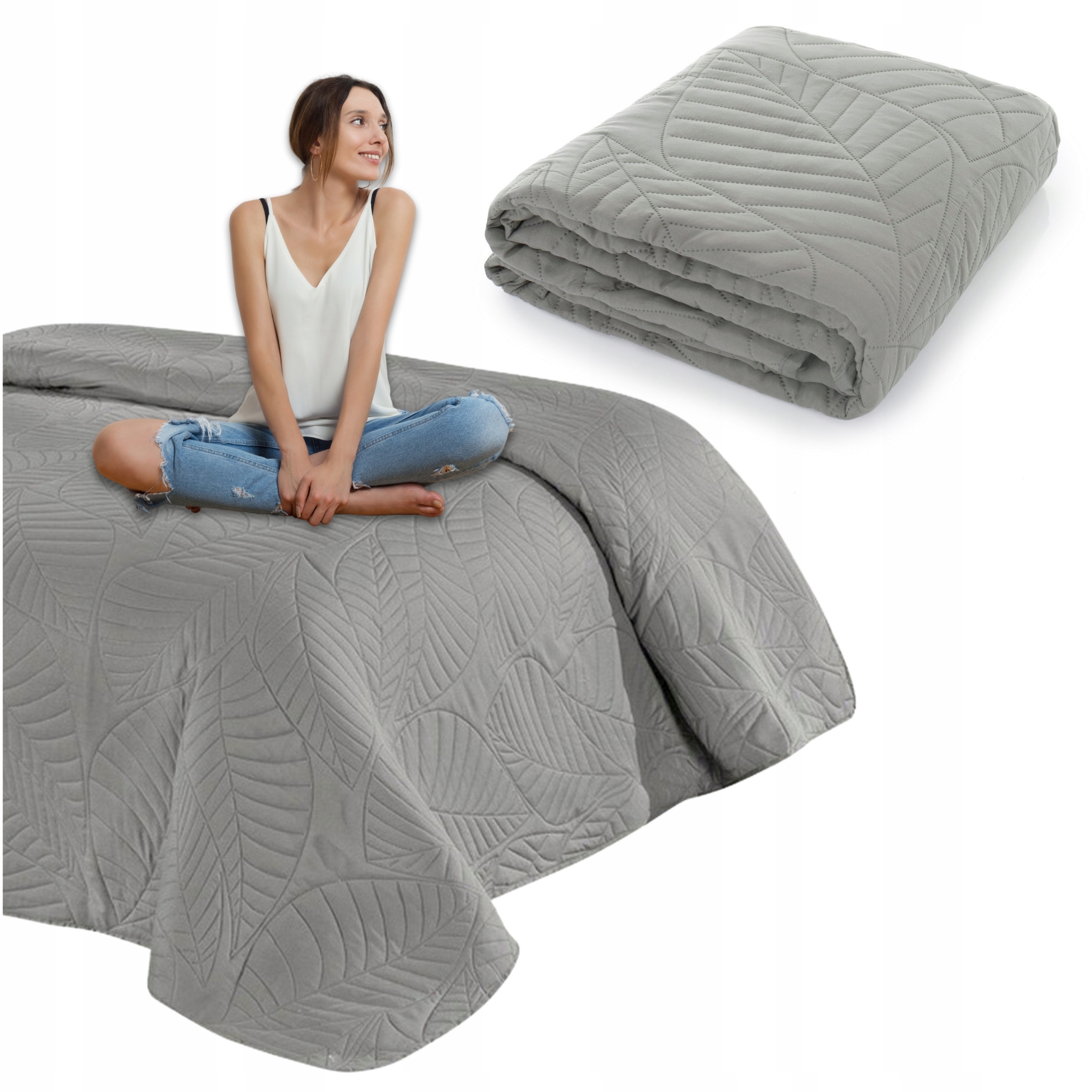 Dekorativní přehoz na postel 220x240 Mikrovlákno Nicole Pled