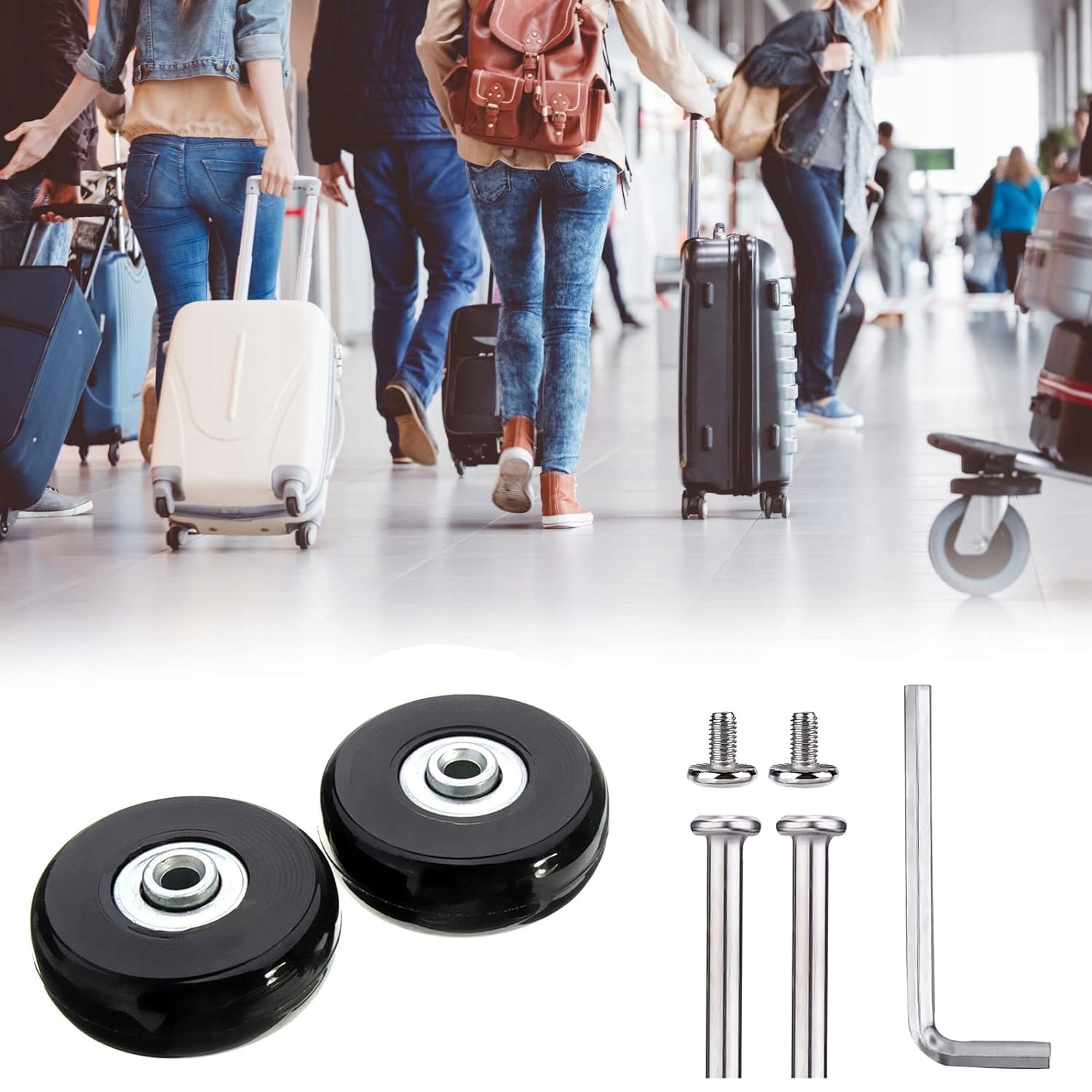 KÓŁKO DO WALIZKI CZĘŚCI BAGAŻ WALIZEK TORBY 4 SZT Marka inna