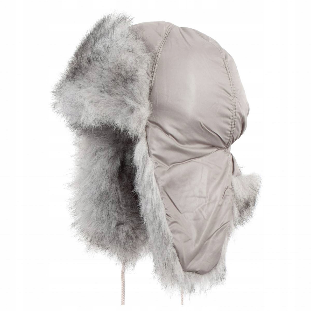 W227H CIEPŁA DAMSKA ZIMOWA CZAPKA USZATKA