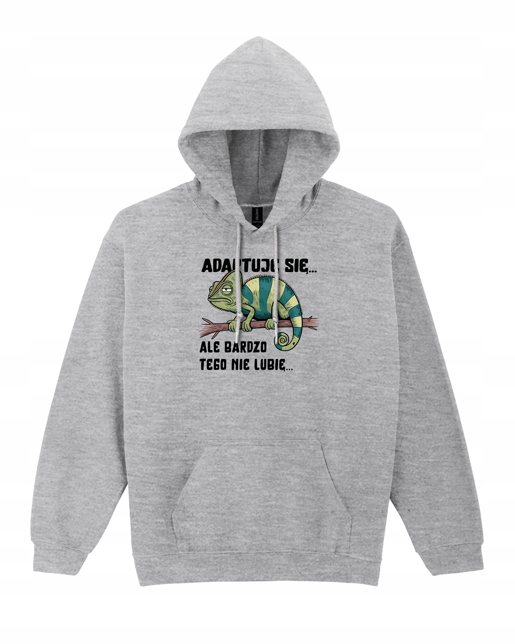 Mikina Adaptuje se s chameleonem Potiskem Nápisem Legrační Šedá XL