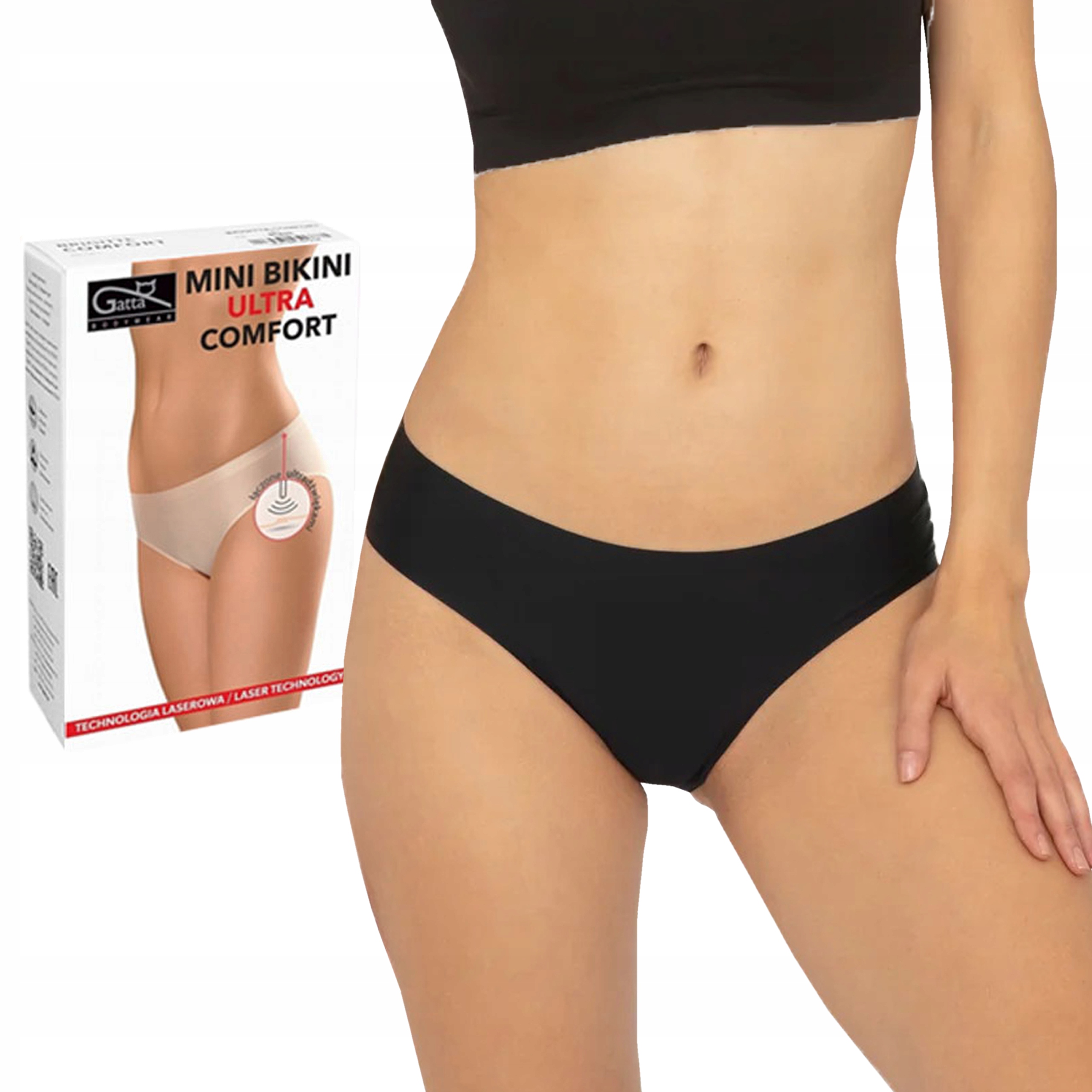

Gatta Mini Bikini Comfort, bezszwowe Czarne, L