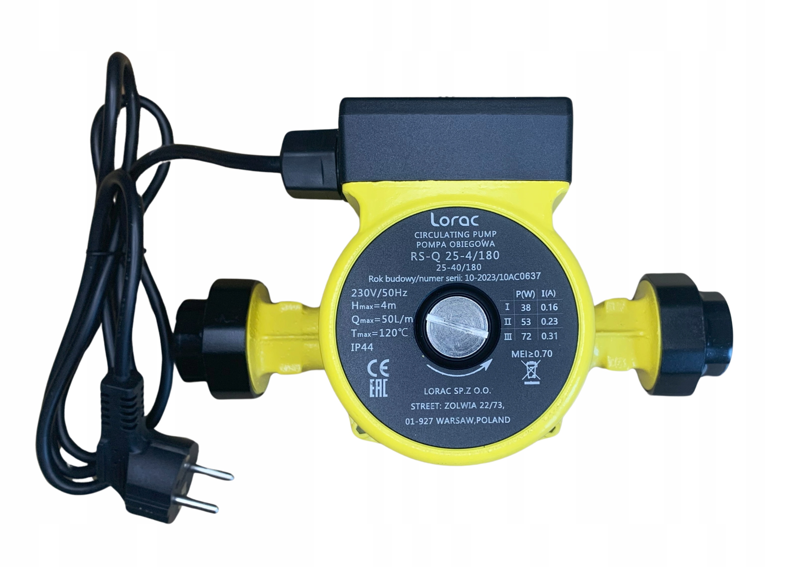 RS-Q 25-4/180, 25-40/180 Pompa obiegowa cyrkulacyjna podłogówki ogrzewania EAN (GTIN) 5904726472774