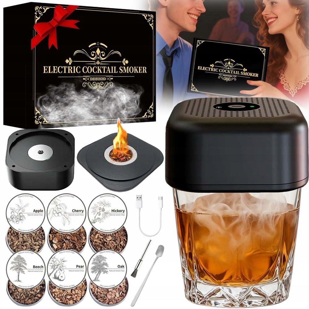 Sada Na Uzení Whisky Smoker Dřevěná Dárek Pro Přítele A Manžela