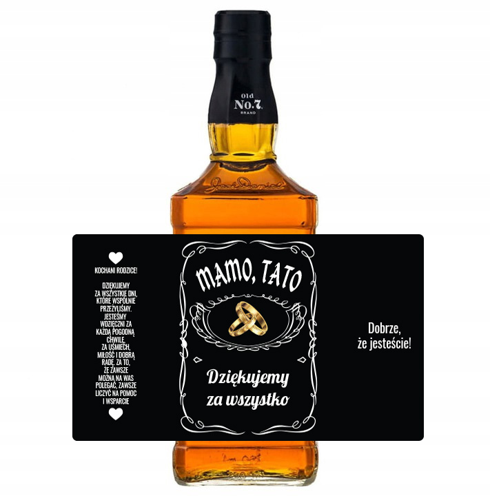 

Etykieta Whisky dla rodziców świadka