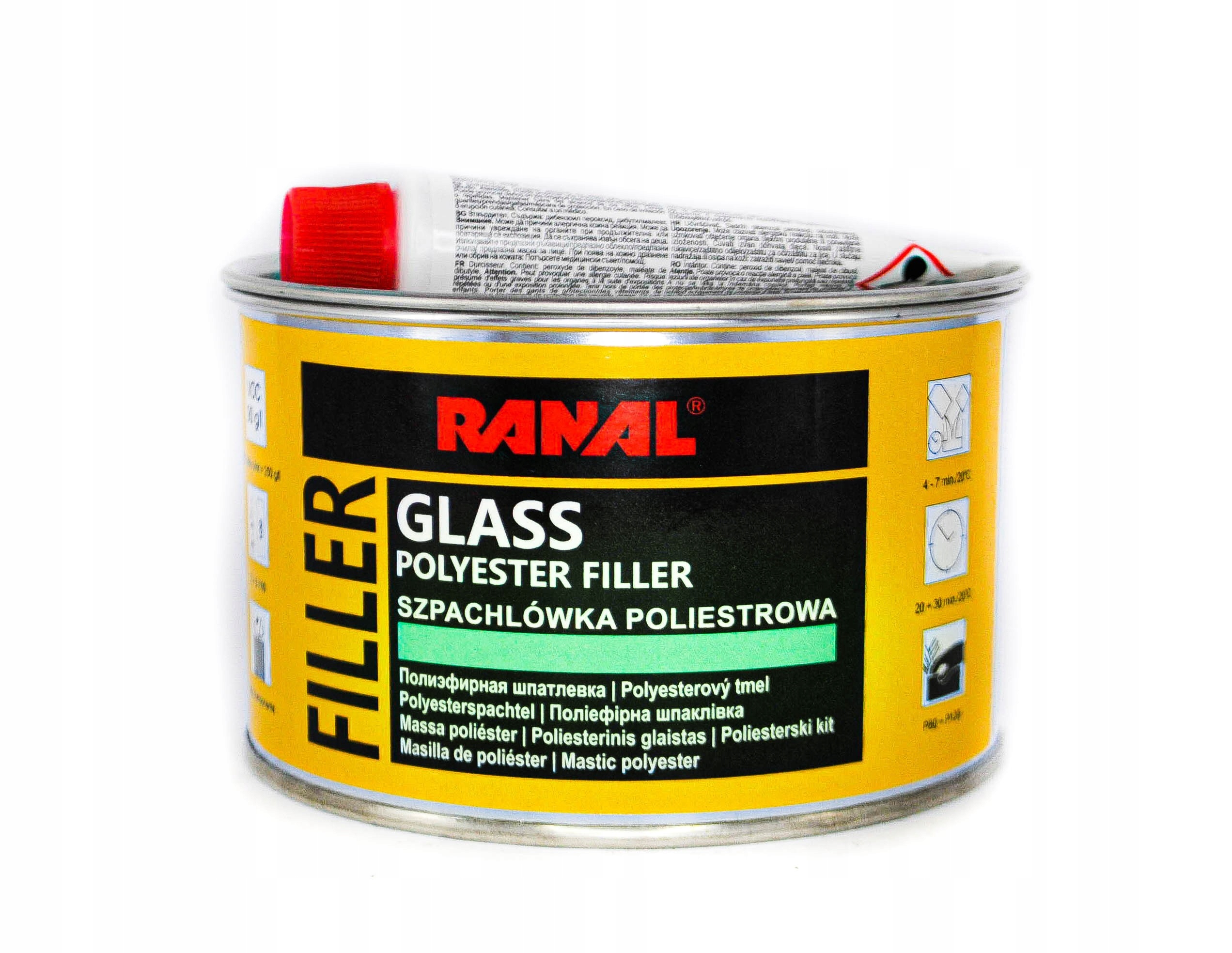 Szpachlówka Glass z włóknem szklanym 0.5KG Ranal