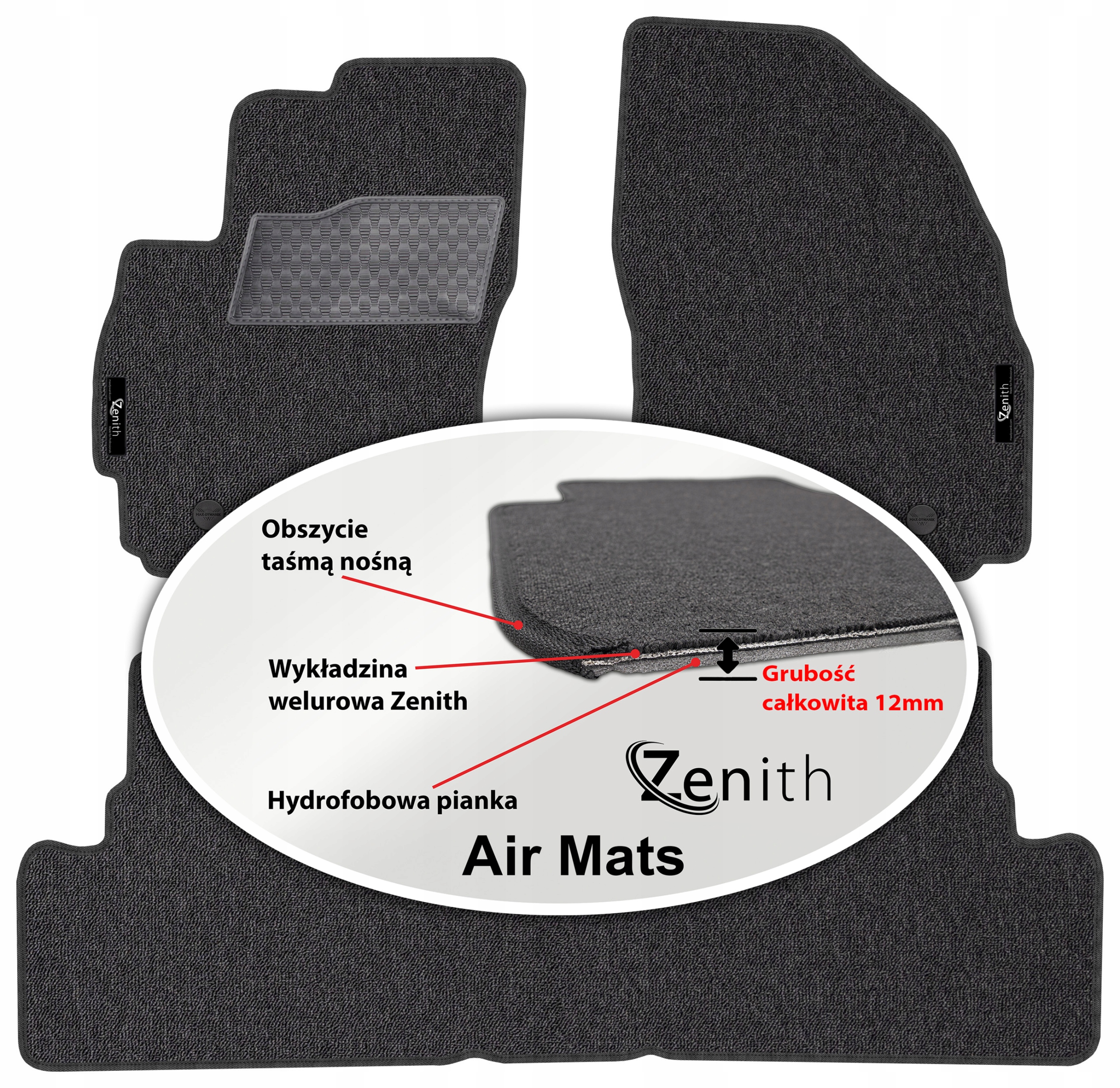 Mazda 5 II 5os 2010-2015 Velúrové koberčeky do auta Zenith Air Mats