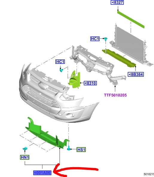 KIEROWNICA WLOTU POWIETRZA FORD TRANSIT CUSTOM 18-