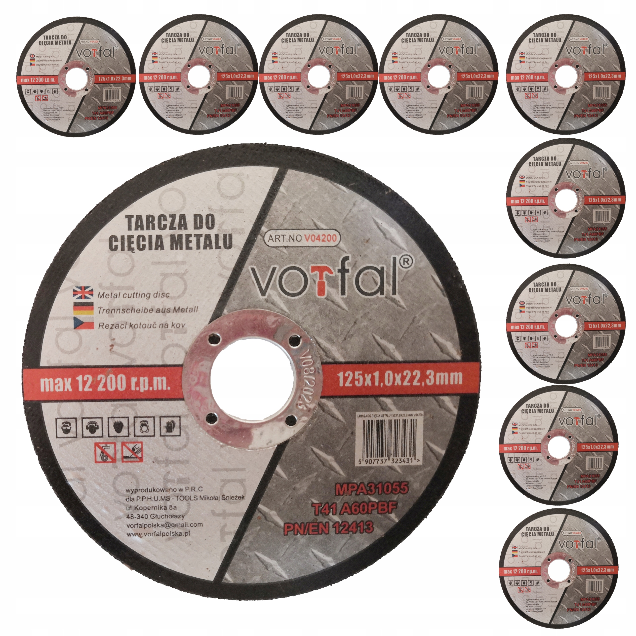 

Tarcza Tarcze Do Cięcia Metalu 125 x1,0 Stali