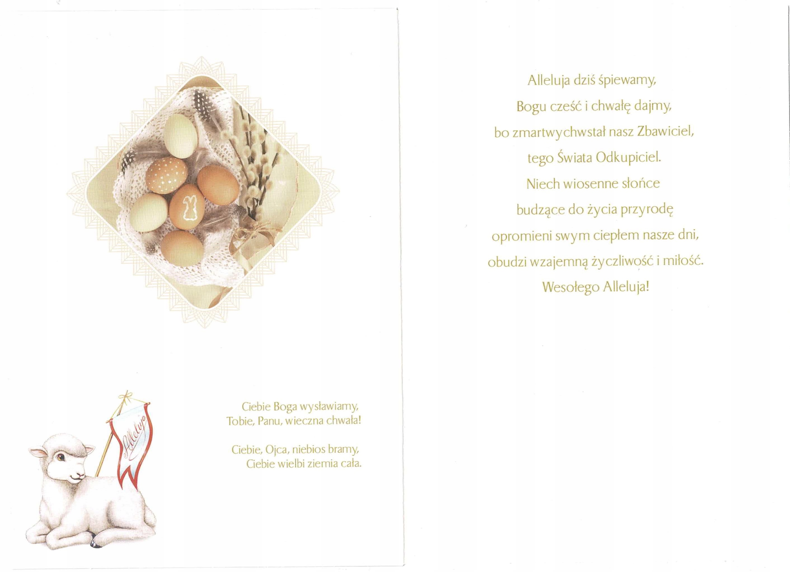 KARNET KARTKA ŚWIĄTECZNA WIELKANOC + KOPERTA 1 szt Kod producenta B6Z_WLRL_195