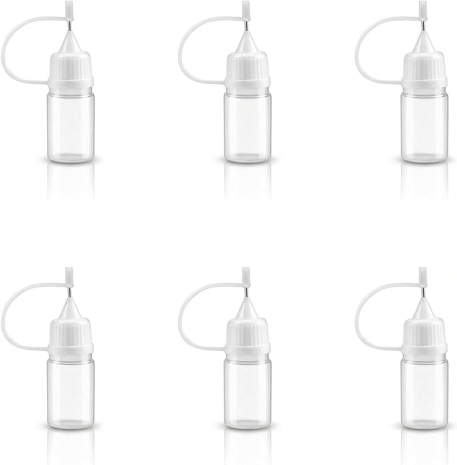 Sada 6 Lahví S Jehlami Pro Dávkování Tekutin 5 ML 10 ML 15 ML