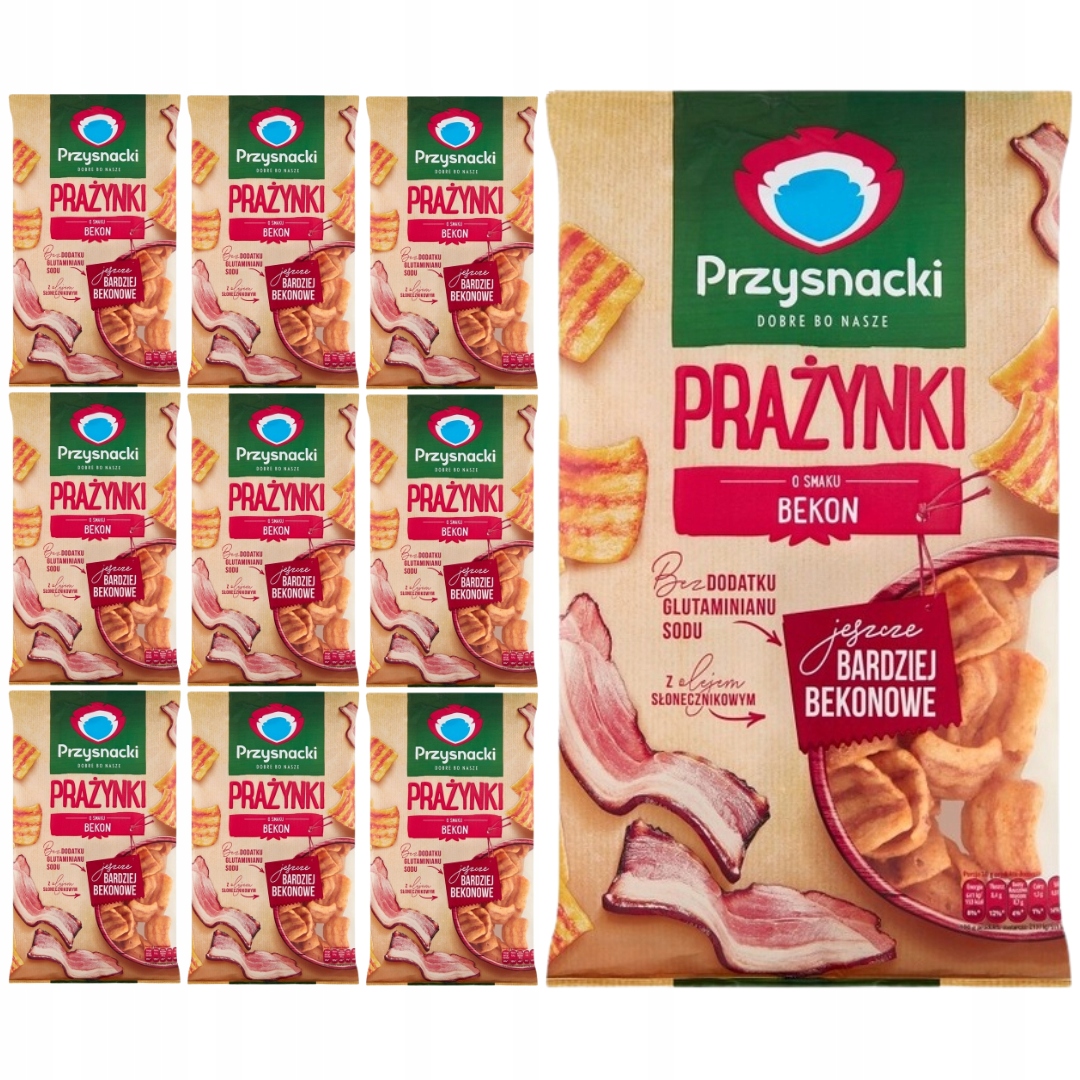 Levně Przysnacki Krekry s příchutí slaniny 120 g x 12 kusů