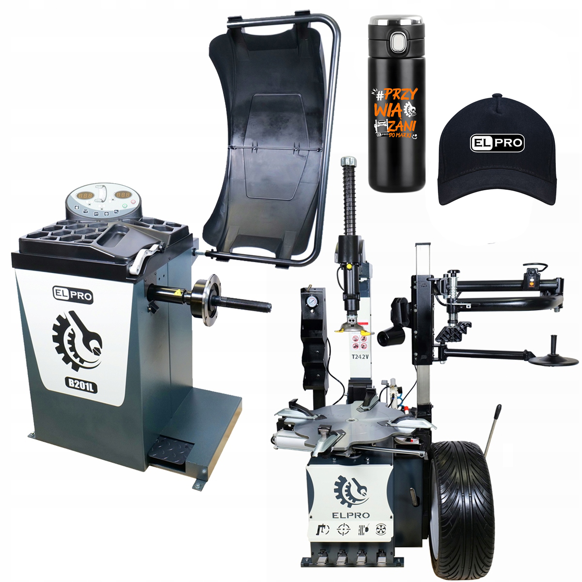 ELPRO Montażownica Wyważarka kół AUTOMAT LASER RUNFLAT Ramie Wulkanizacja