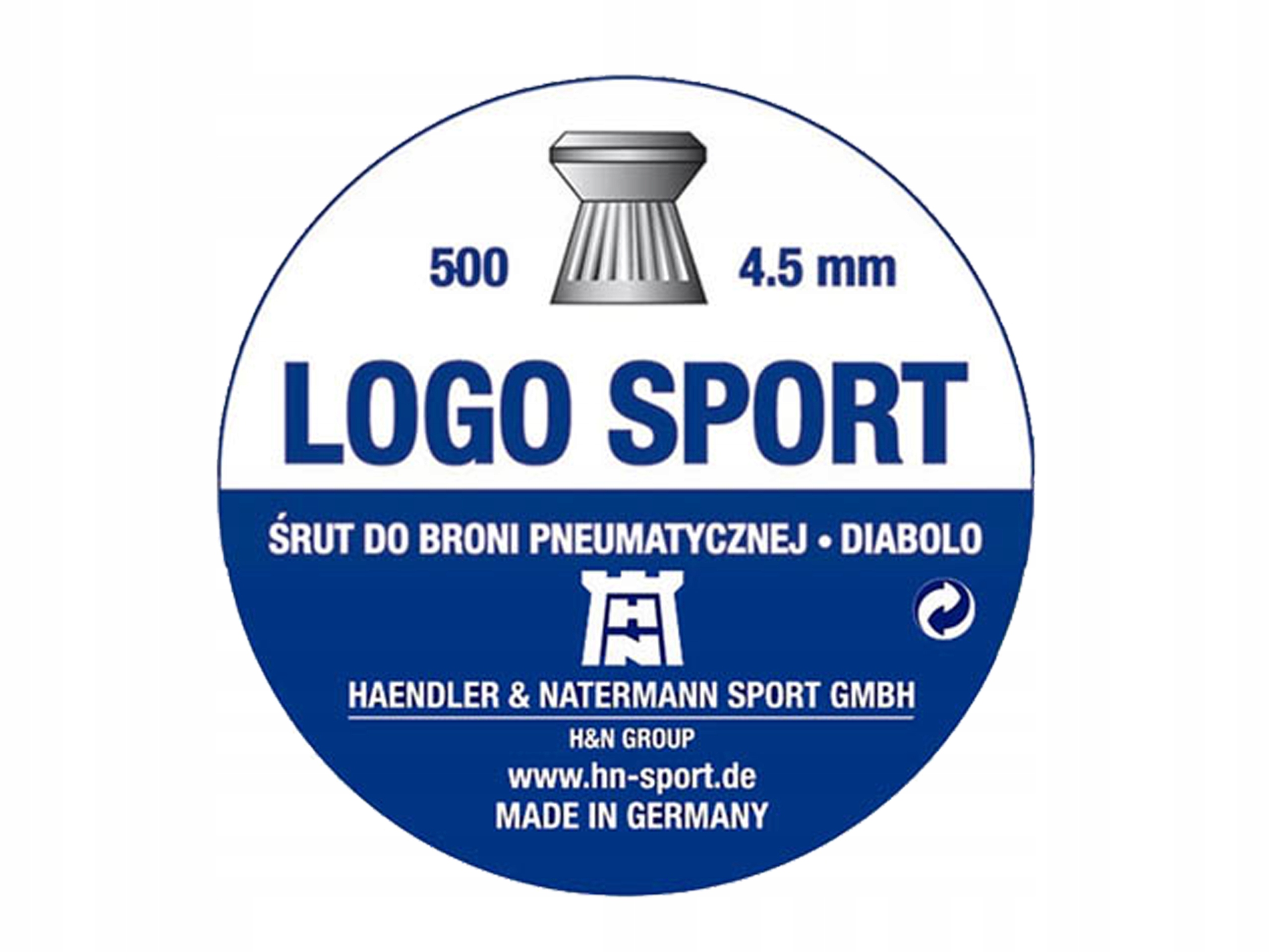 Śrut Logo Sport płaski 4,5mm 500szt Niemiecki