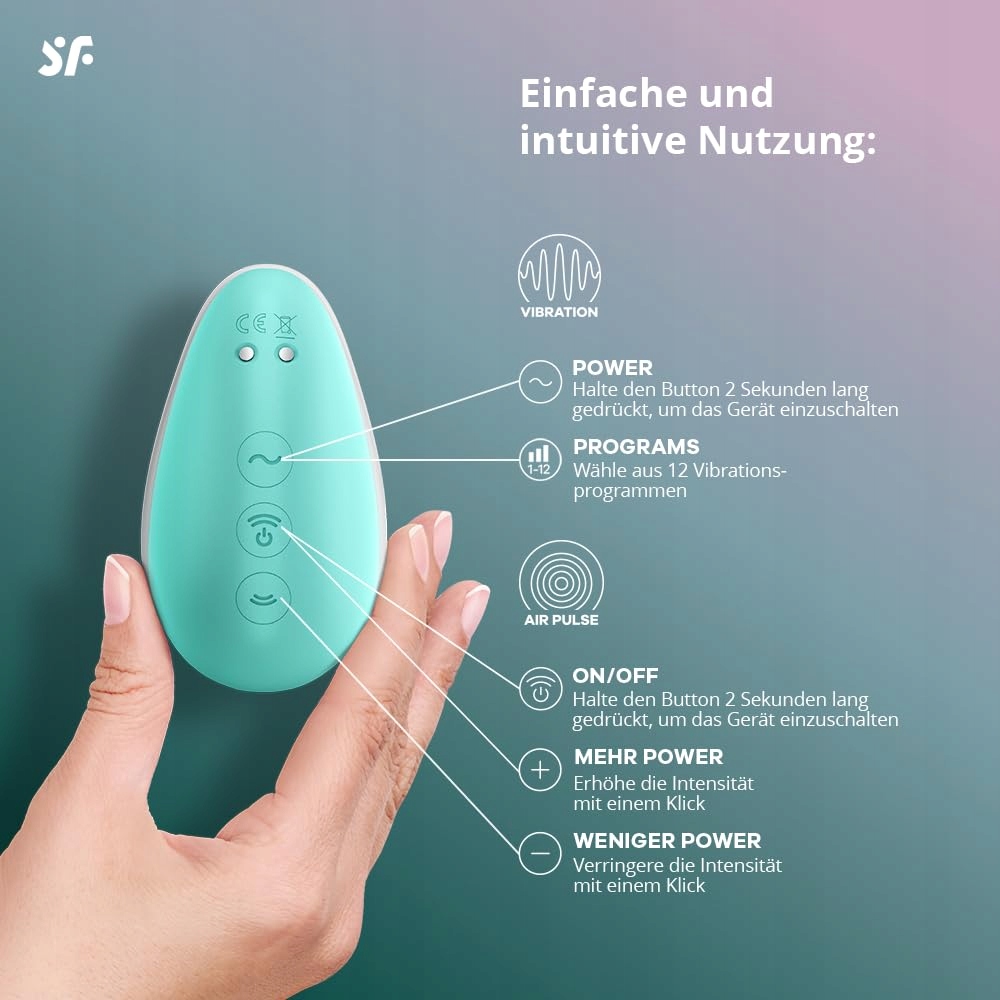 SATISFYER Pixie Dust Masażer Klitorisu Technologia Air Pulse Wodoodporny — miniatura 3