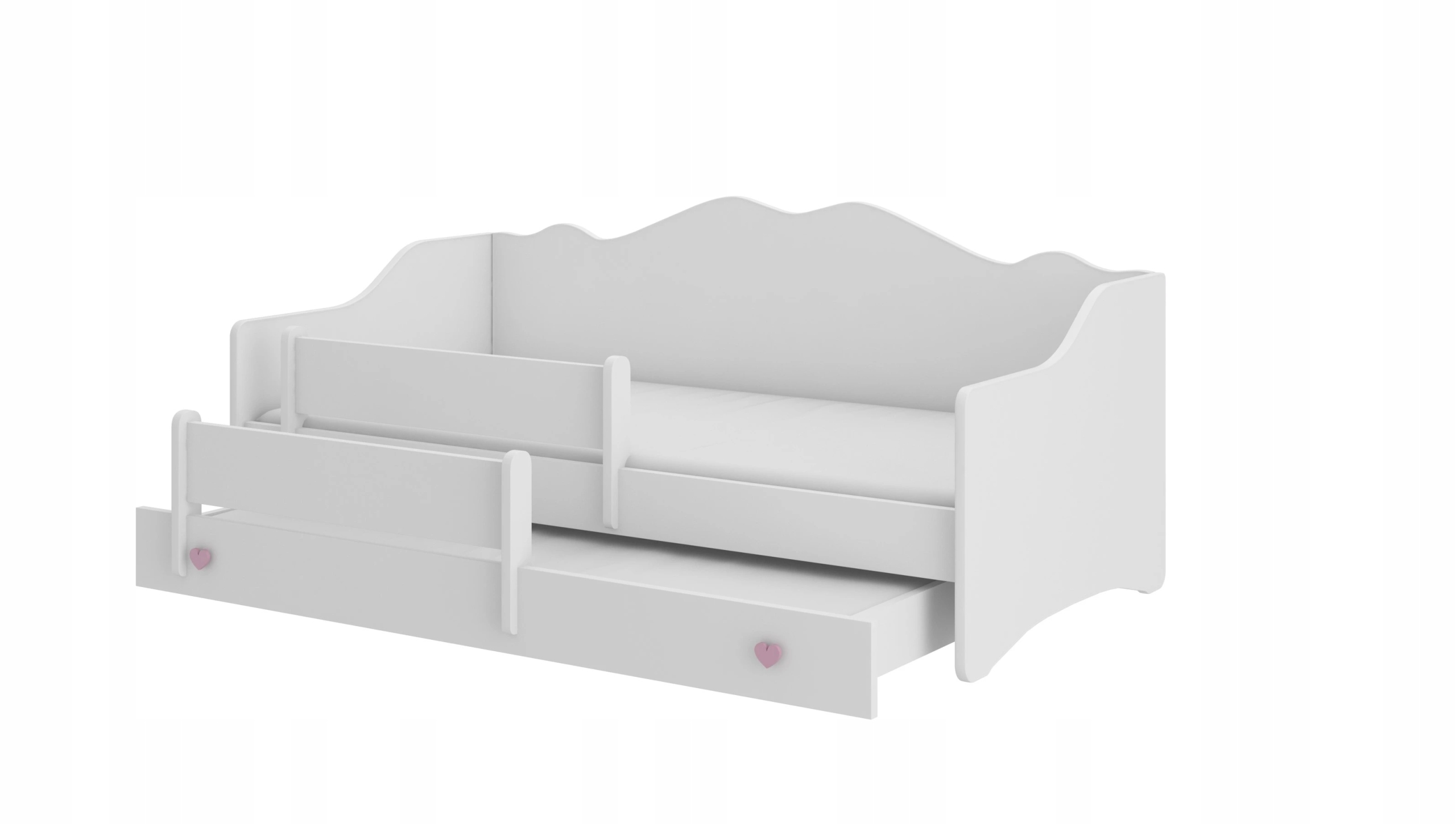 Łóżko podwójne z materacami EMKA II Pink, White 160x80 — 13