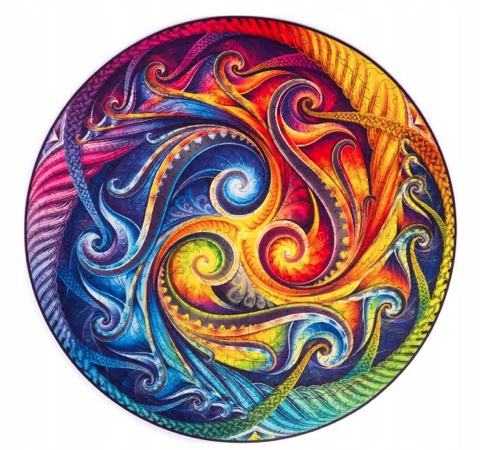 

Puzzle Drewniane Mandala Spirala Wcielenie XL