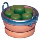 

Miska z jabłkami do Szopki 2,8cm śr do fig 10-13cm