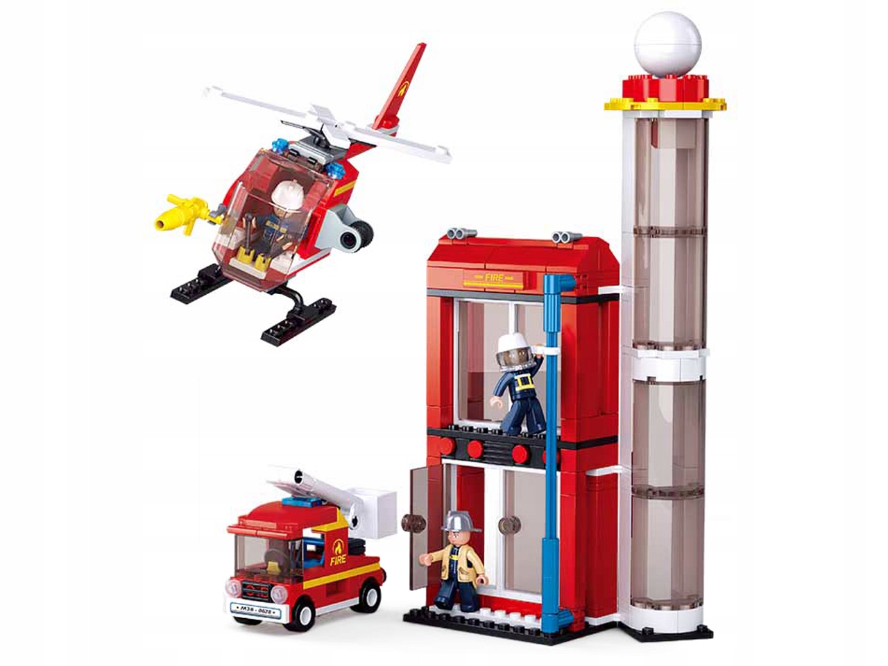 SLUBAN Klocki STRAŻ POŻARNA Remiza Wóz Strażacki Kod producenta G096081