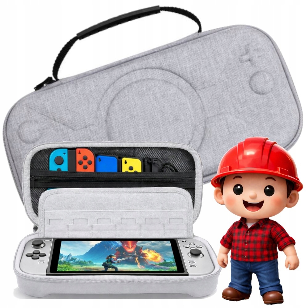 ETUI WALIZKA NA NINTENDO SWITCH 2 SZARE