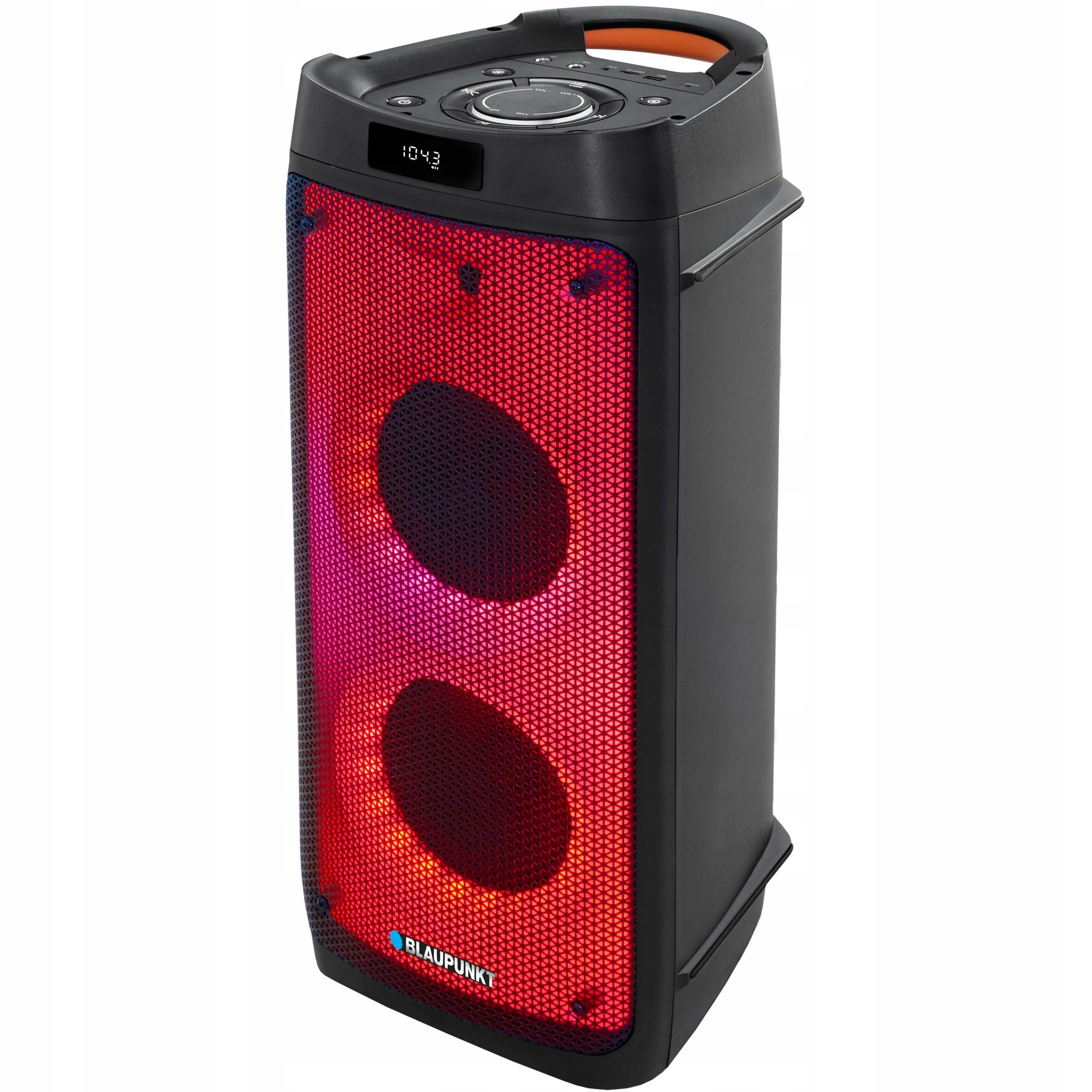 GŁOŚNIK BLAUPUNKT PB06DB BLUETOOTH KARAOKE 2 MIKROFONY RADIO USB AUX LED Marka Blaupunkt