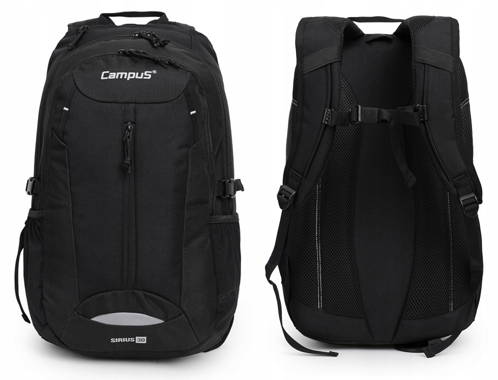Pohodlný Batoh Campus Sirius Lehký, Větraný Černý