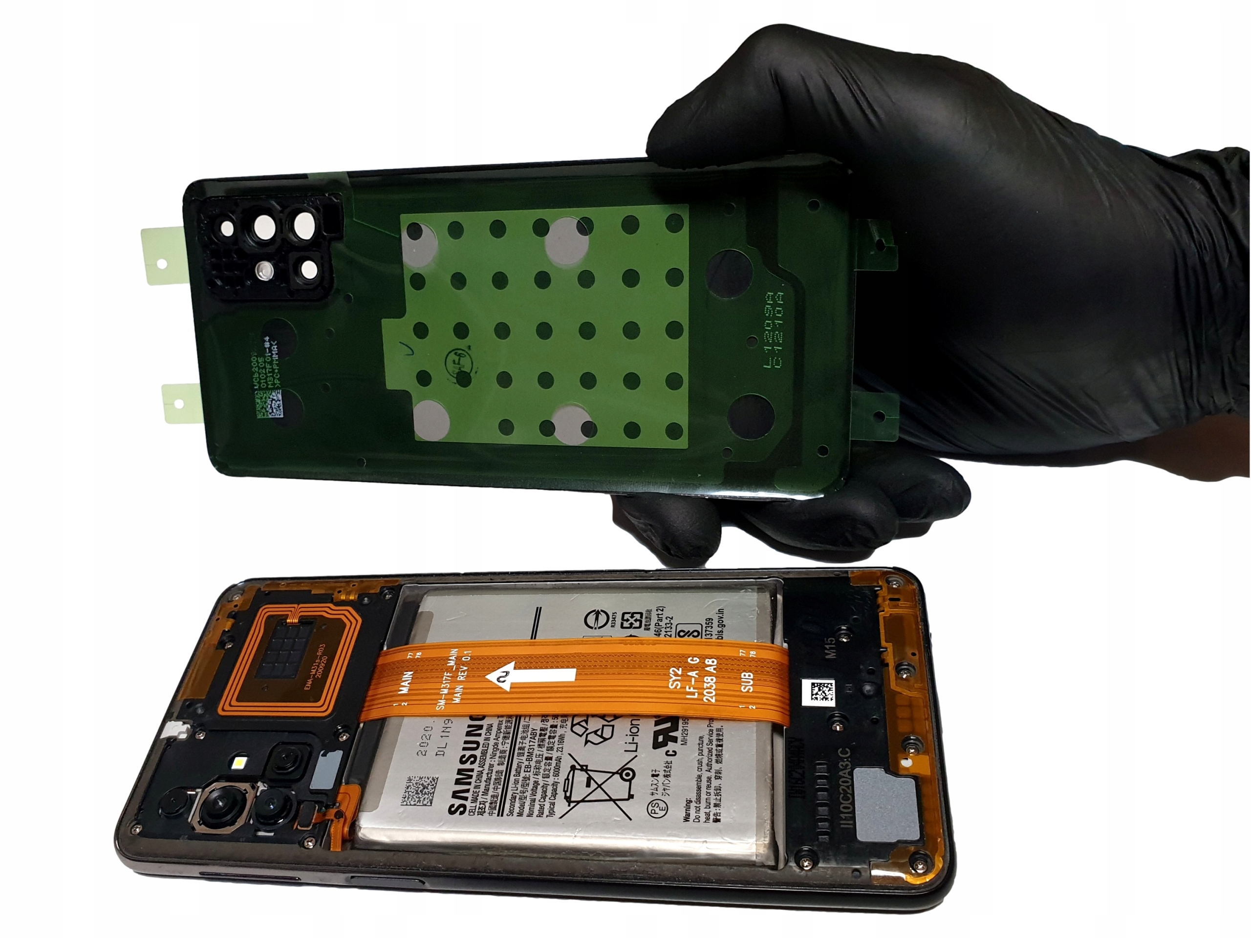 Samsung M317 ORYGINALNA PŁYTKA GNIAZDO MIKROFON Pasuje do modelu Galaxy M317F SM-M317F/DS ZŁĄCZE PORT DOCK USB ŁADOWANIA HF AUDIO SŁUCHAWKOWE JACK microUSB-C TYP C ANTENOWE ZASIĘG ORGINAŁ ORGINALNA ORYGINAŁ GH59-15367A