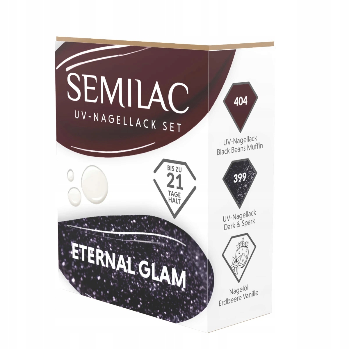 Semilac Eternal Glam – Dárková sada – Laky a olej na nehty