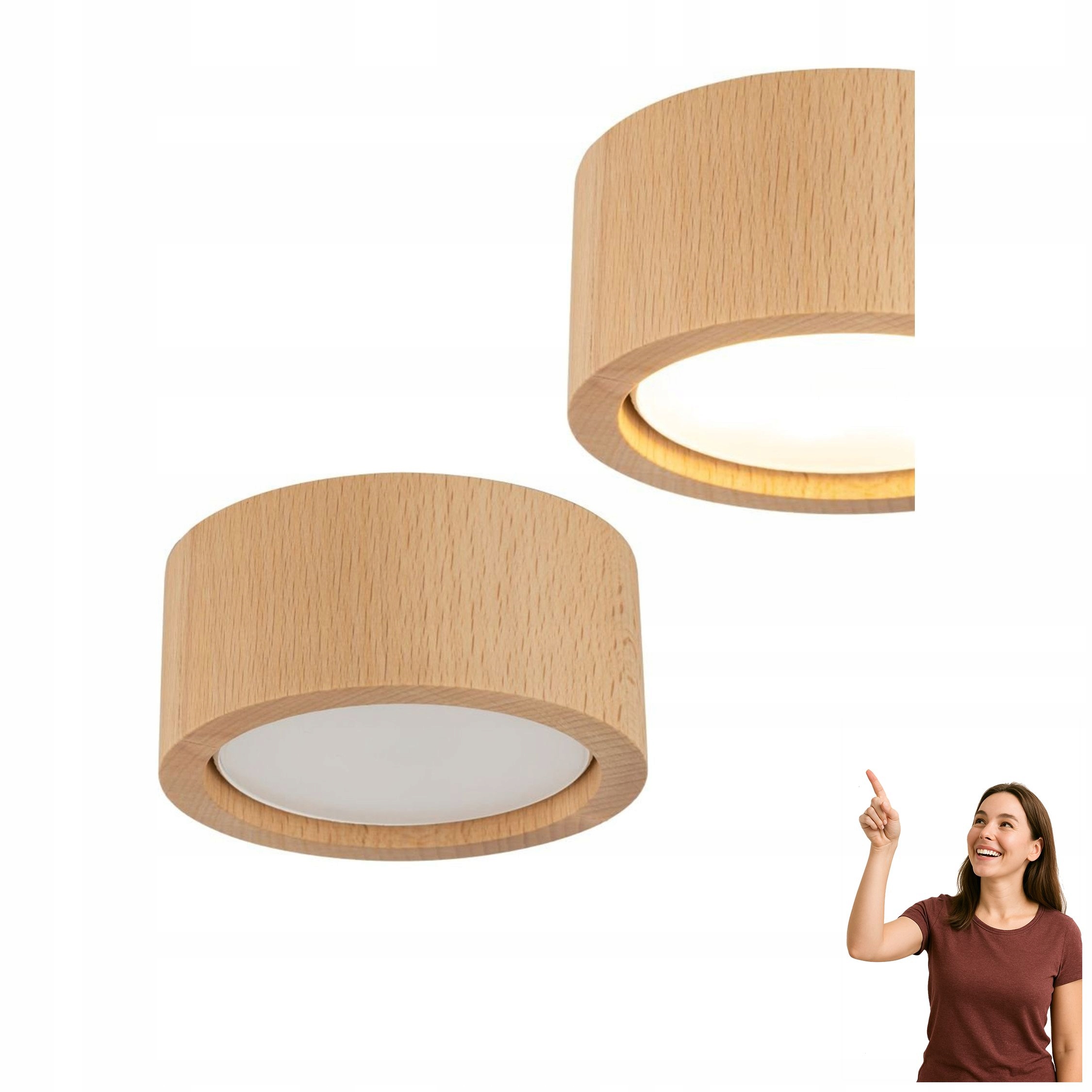 Spotová nástěnná lampa Eve Wood Buk 10123 Tk Lighting