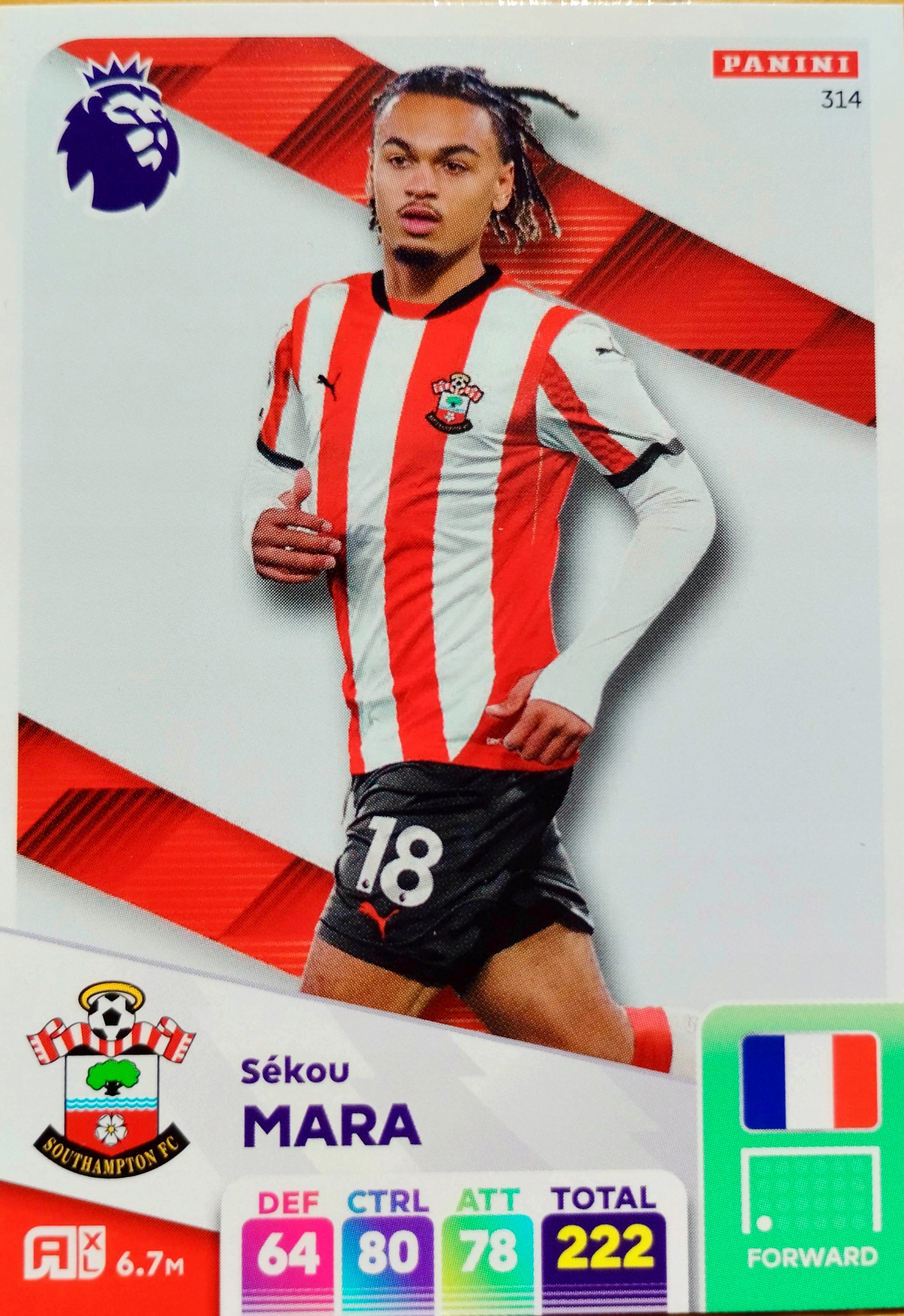 Premier League 2025 Base 314 Sekou Mara Southampton Fc