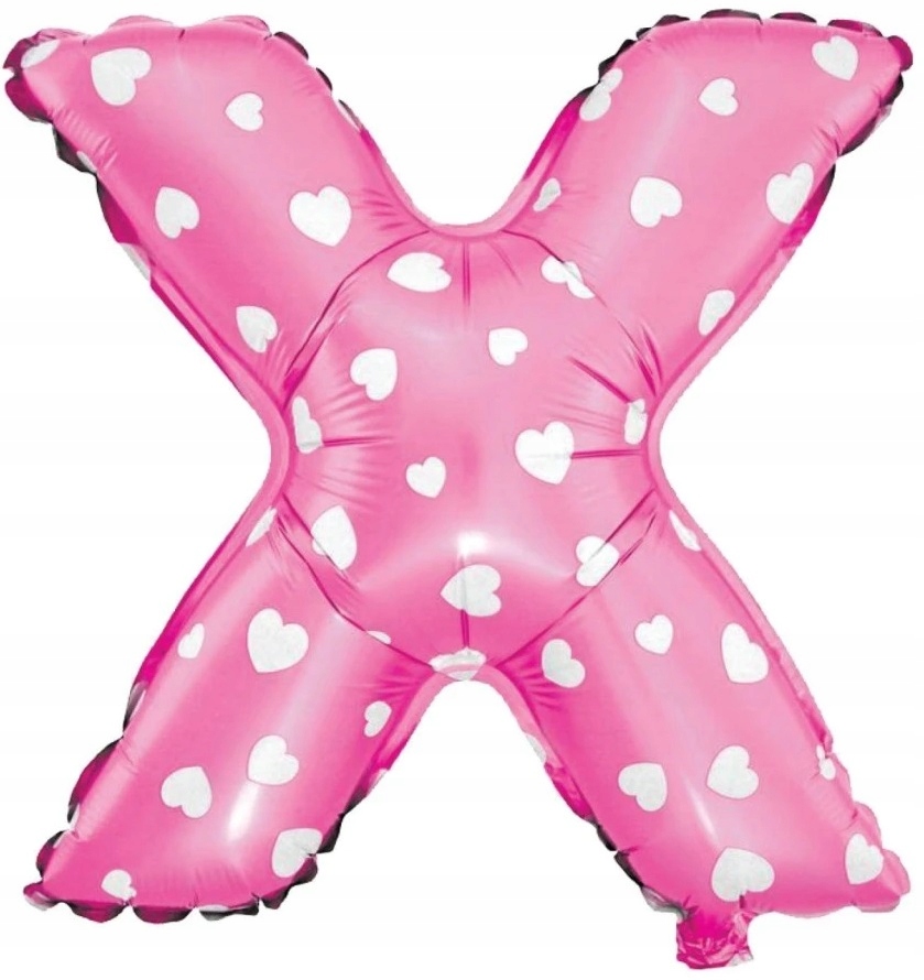 

Balon Litera X Różowy foliowy 80cm na urodziny