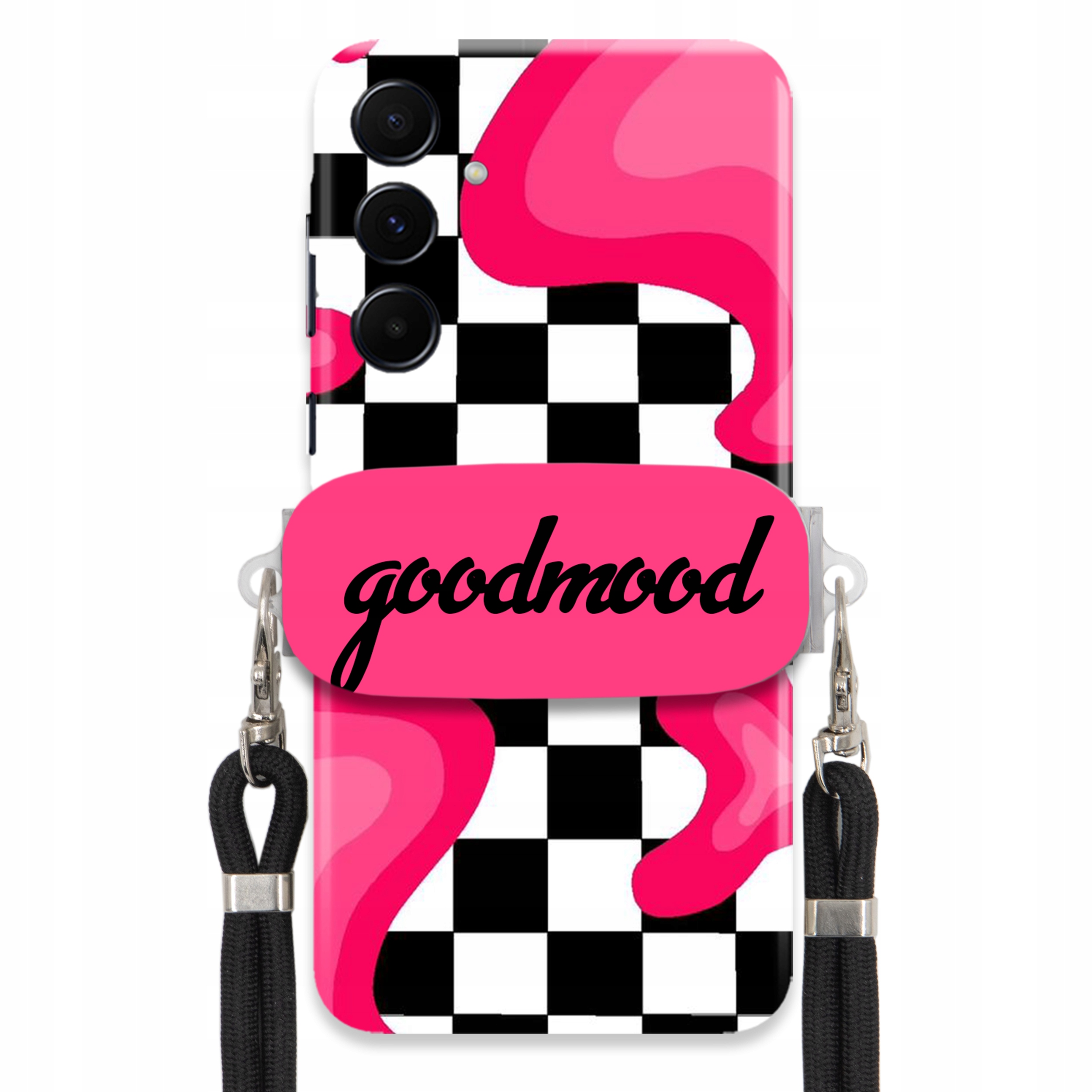 Pouzdro Pro Samsung A55 5G Sada Case Držák Na Vodítko Černá For Teen Splash