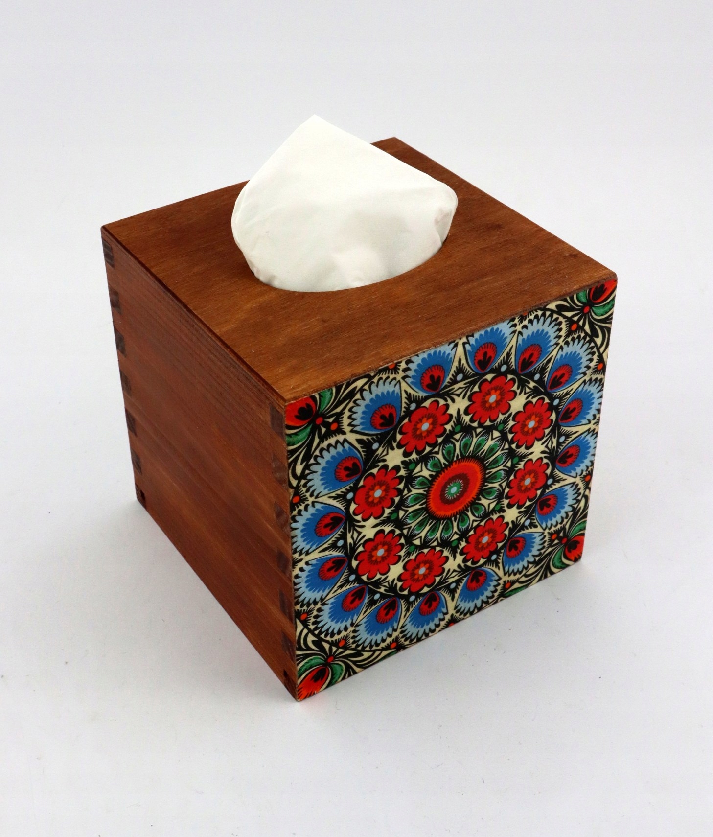 Krabička na kapesníky, folk ruční práce krabička na ubrousky
