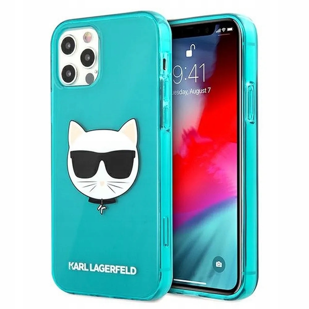 Plecki Karl Lagerfeld do Apple iPhone 12 Pro Max niebieski