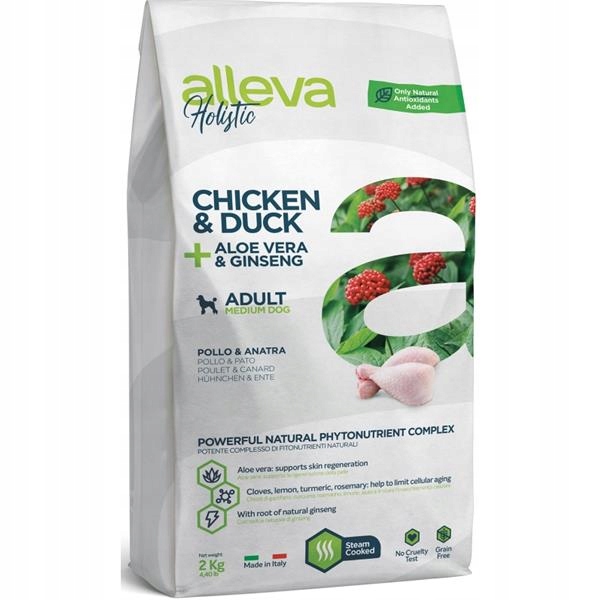 Alleva Holistic Dog Dry Adult Chicken&Duck Medium 2kg