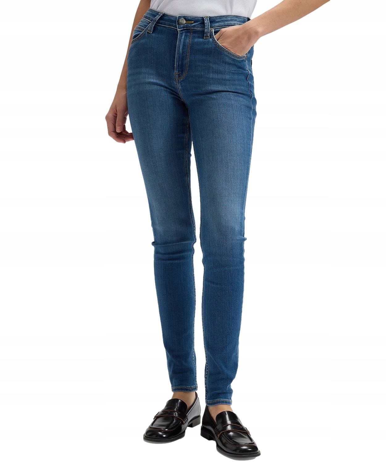 Džíny Lee Scarlett High 112376763 Buddy Blue W 26 L 31