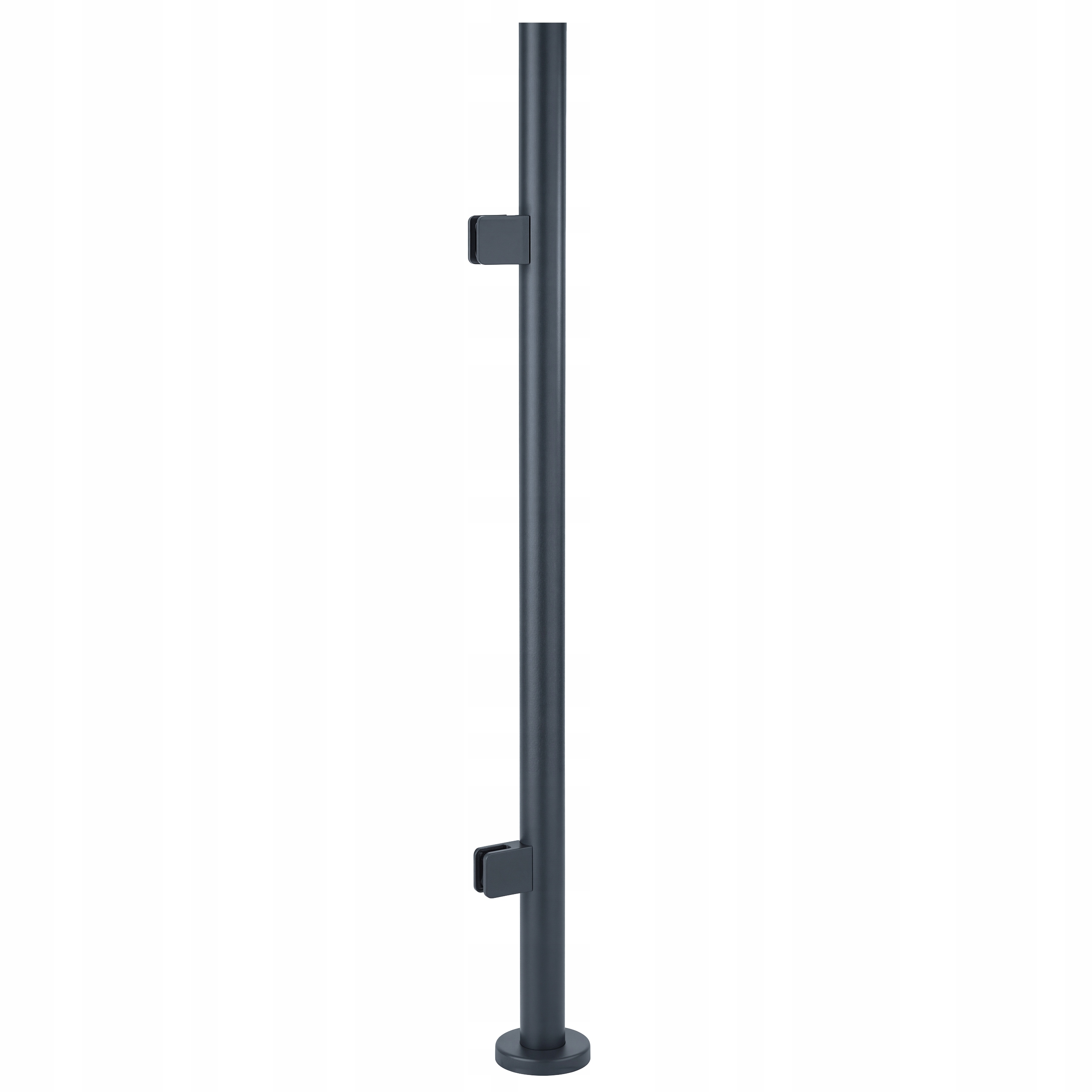 Štartovací stĺpik 100 cm pre sklenené zábradlie fi 42 Antracit 2 úchytky Loft