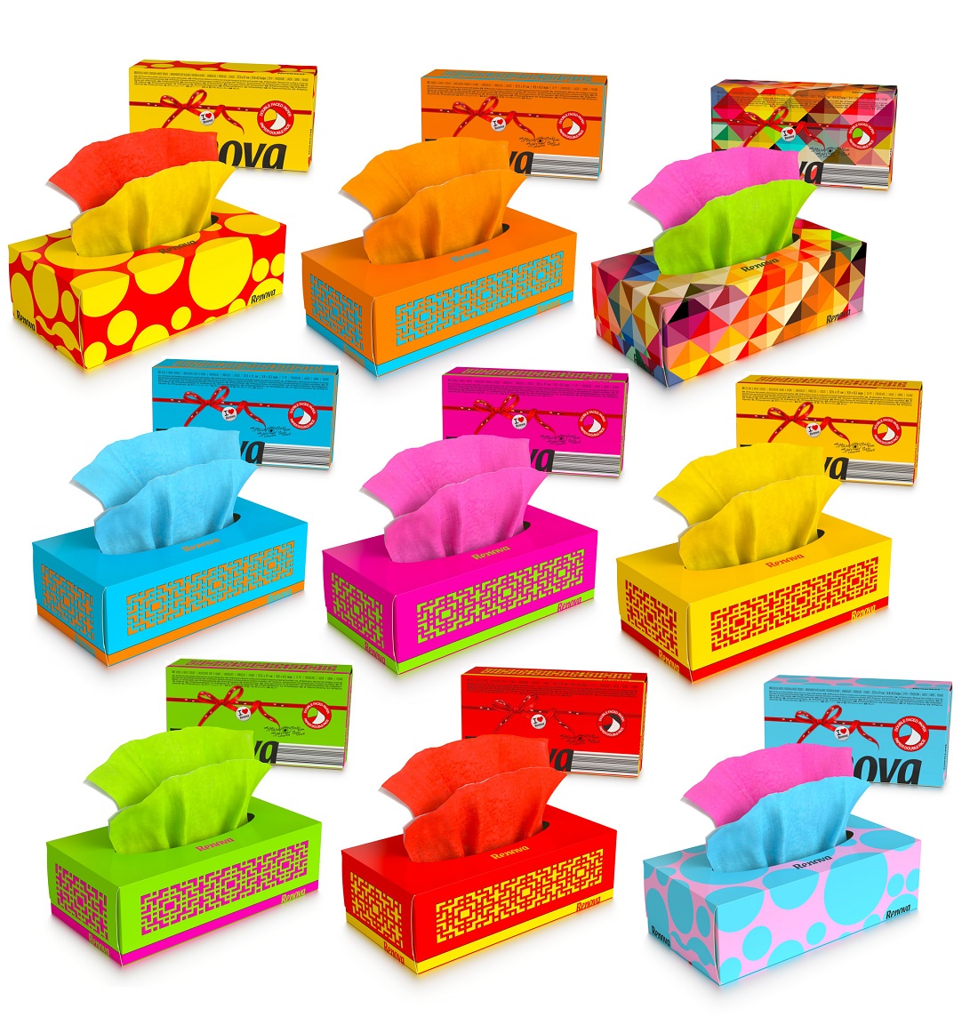 Zestaw Demo Chusteczki wyciągane Renova 80szt