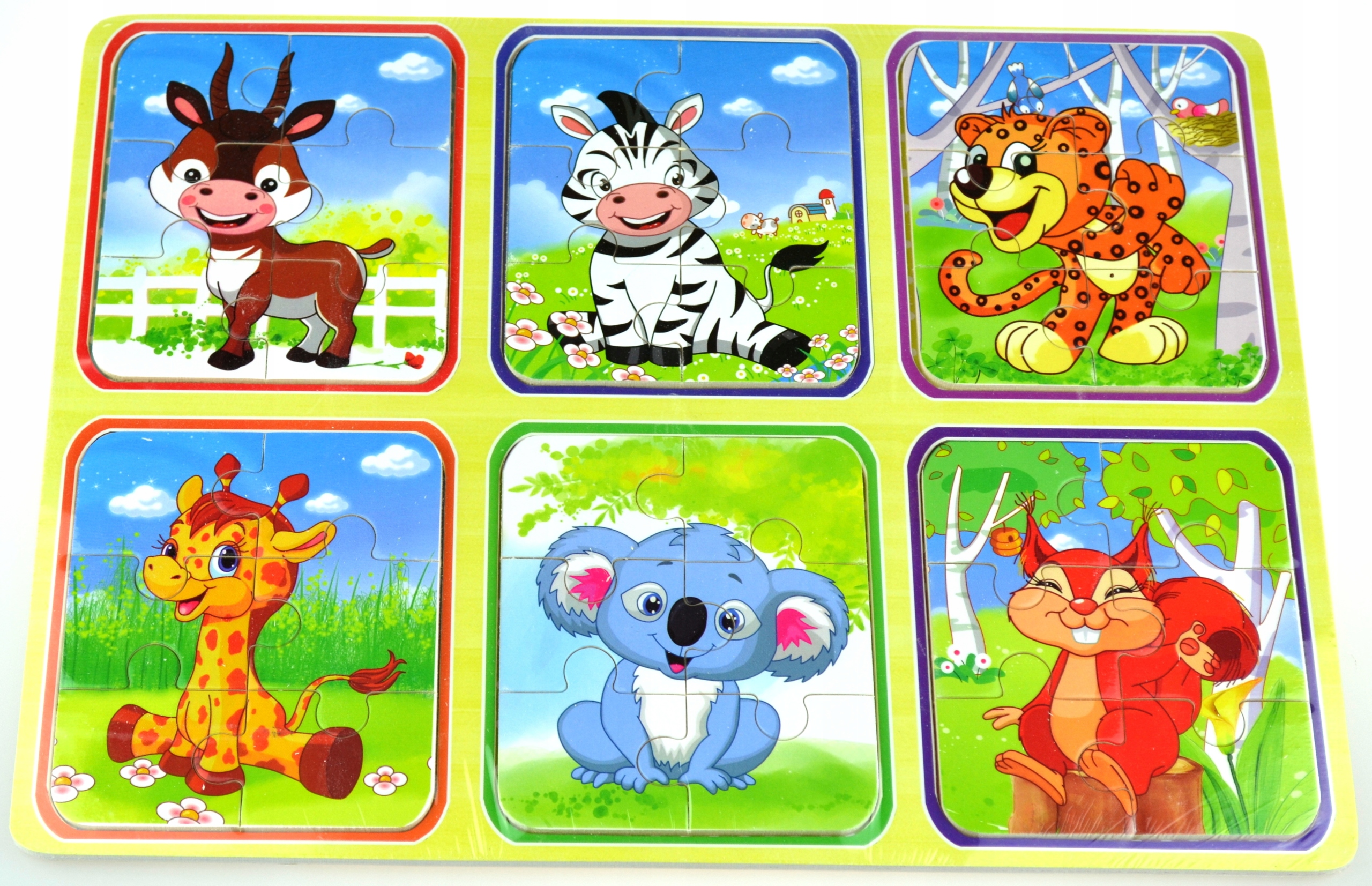 

Edukacyjne Duże Puzzle Drewniane 6 Układanek