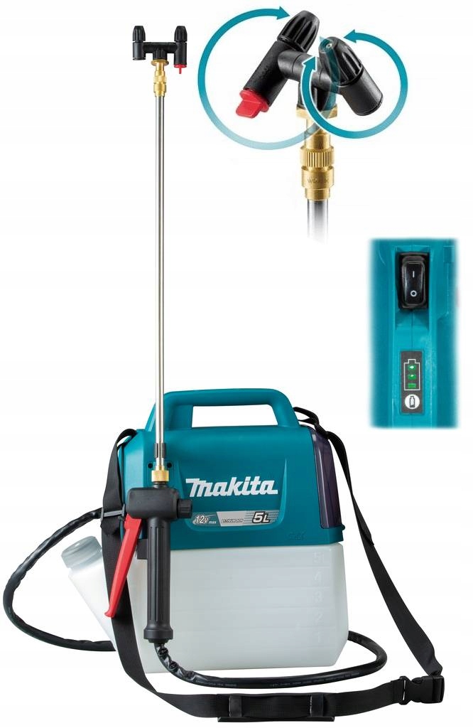 Opryskiwacz akumulatorowy 10,8V 12V Cxt Makita US053DZ Body 5L 3 bar