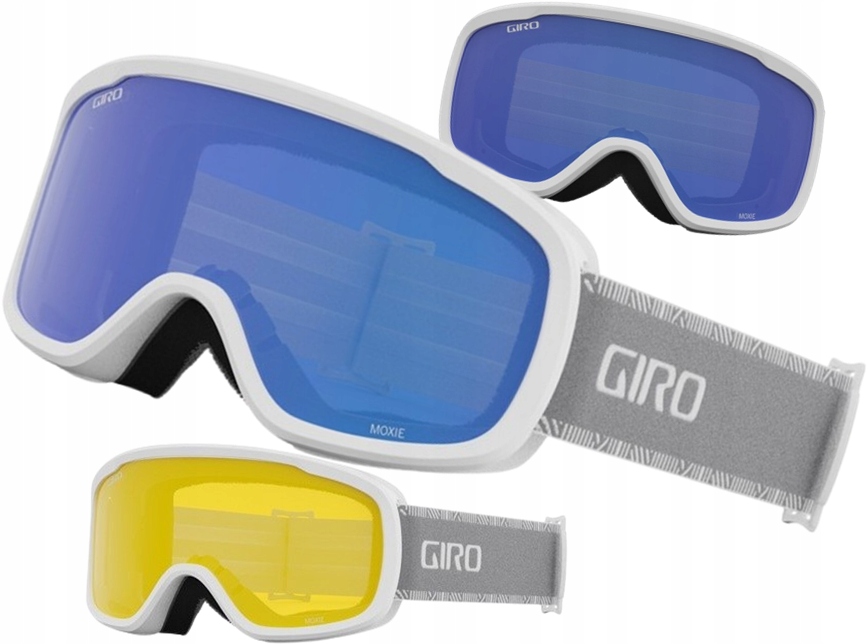 Lyžařské brýle Giro Moxie White Grey Chute Grey Cobalt Yellow na brýle