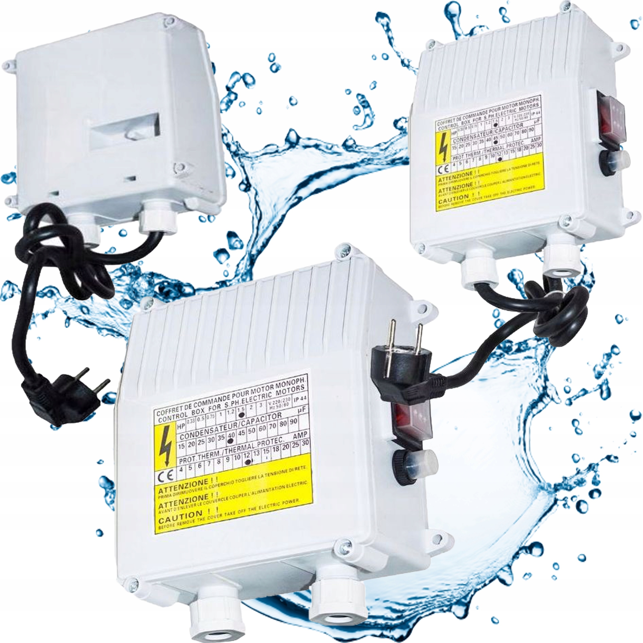 Puszka Rozruchowa Skrzynka Zabezpieczenie pompy 1,1kW/230V (40uF, 12A)
