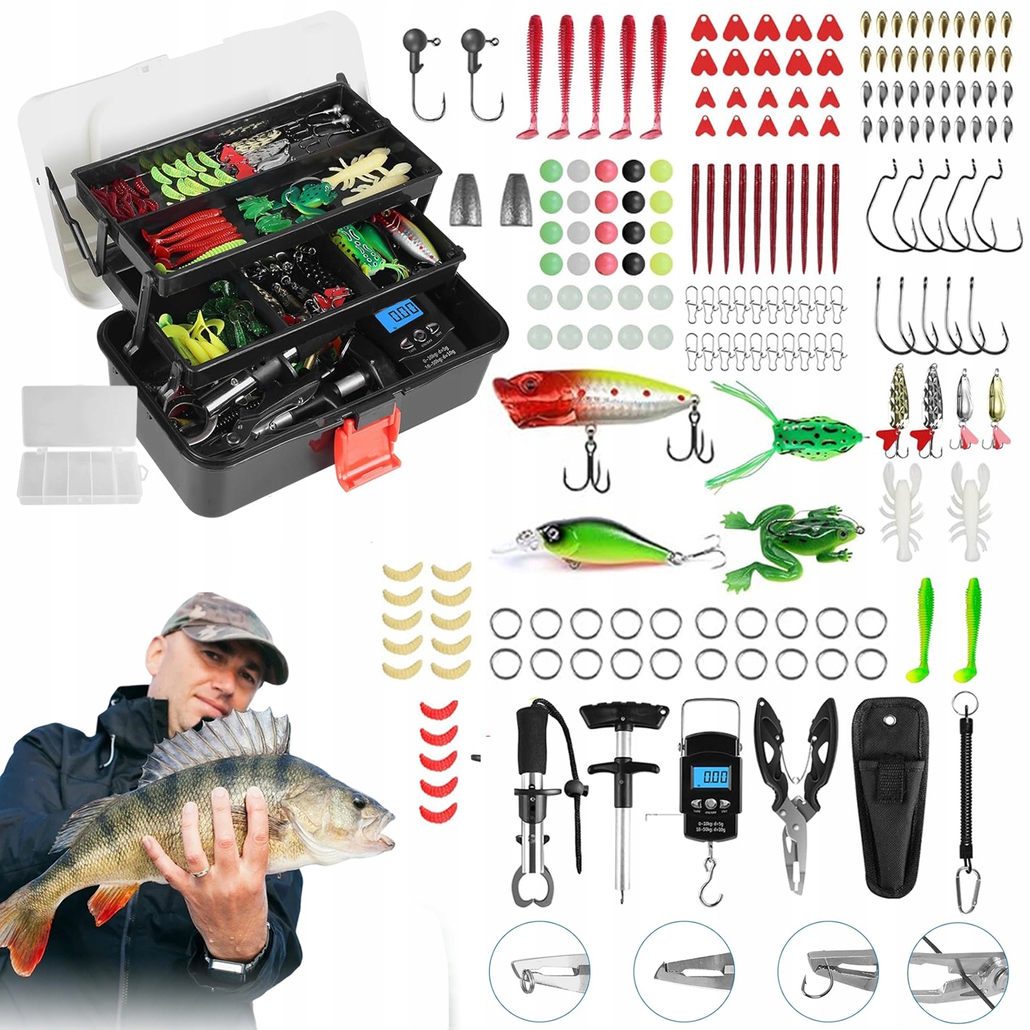 Skrzynka Wędkarska Pudełko 213PCS Do Łowienia Na Jeziorach Idealny