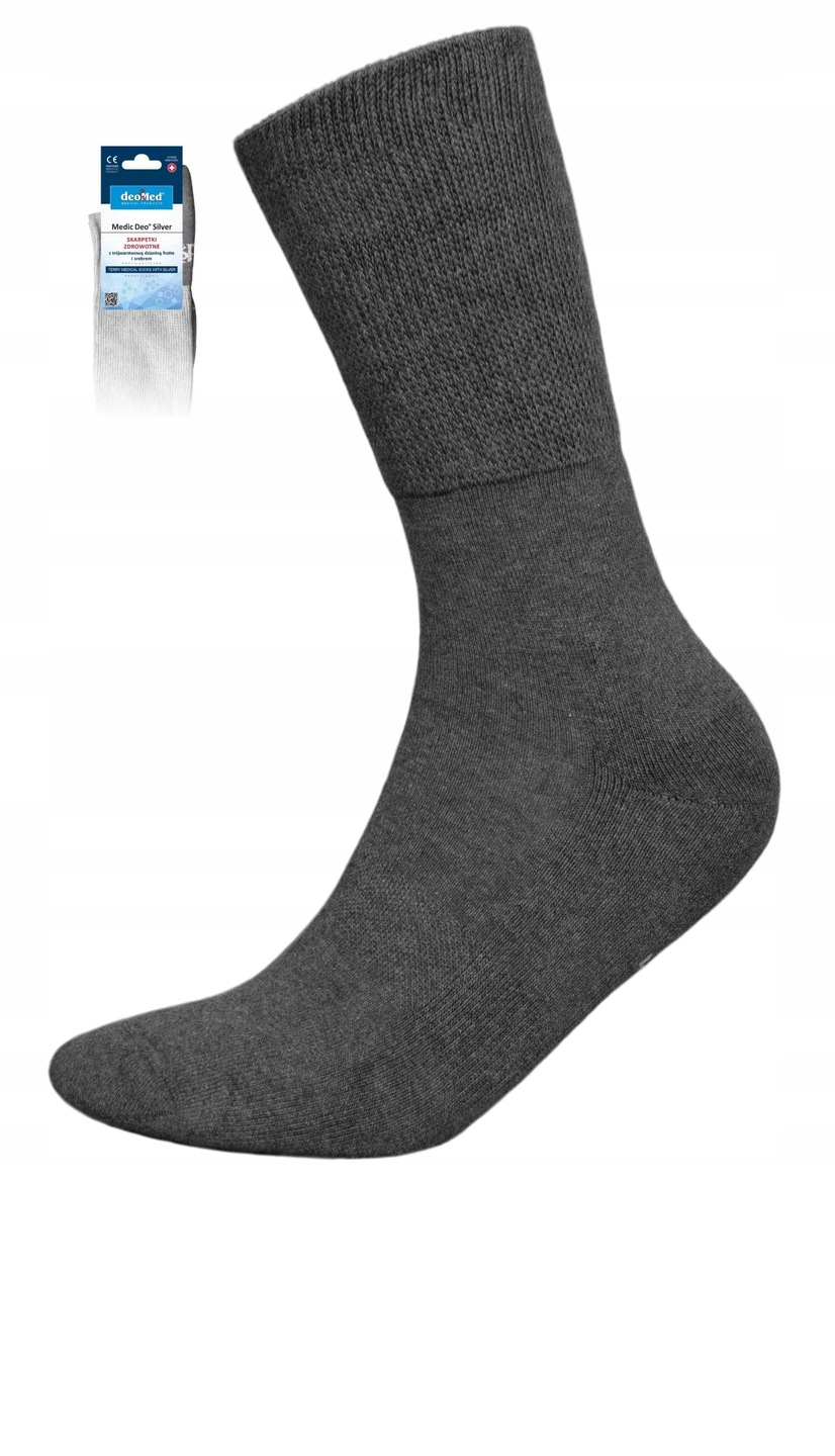 Skarpety zdrowotne frotte Medic Deo Silver 38-40 GRAFIT