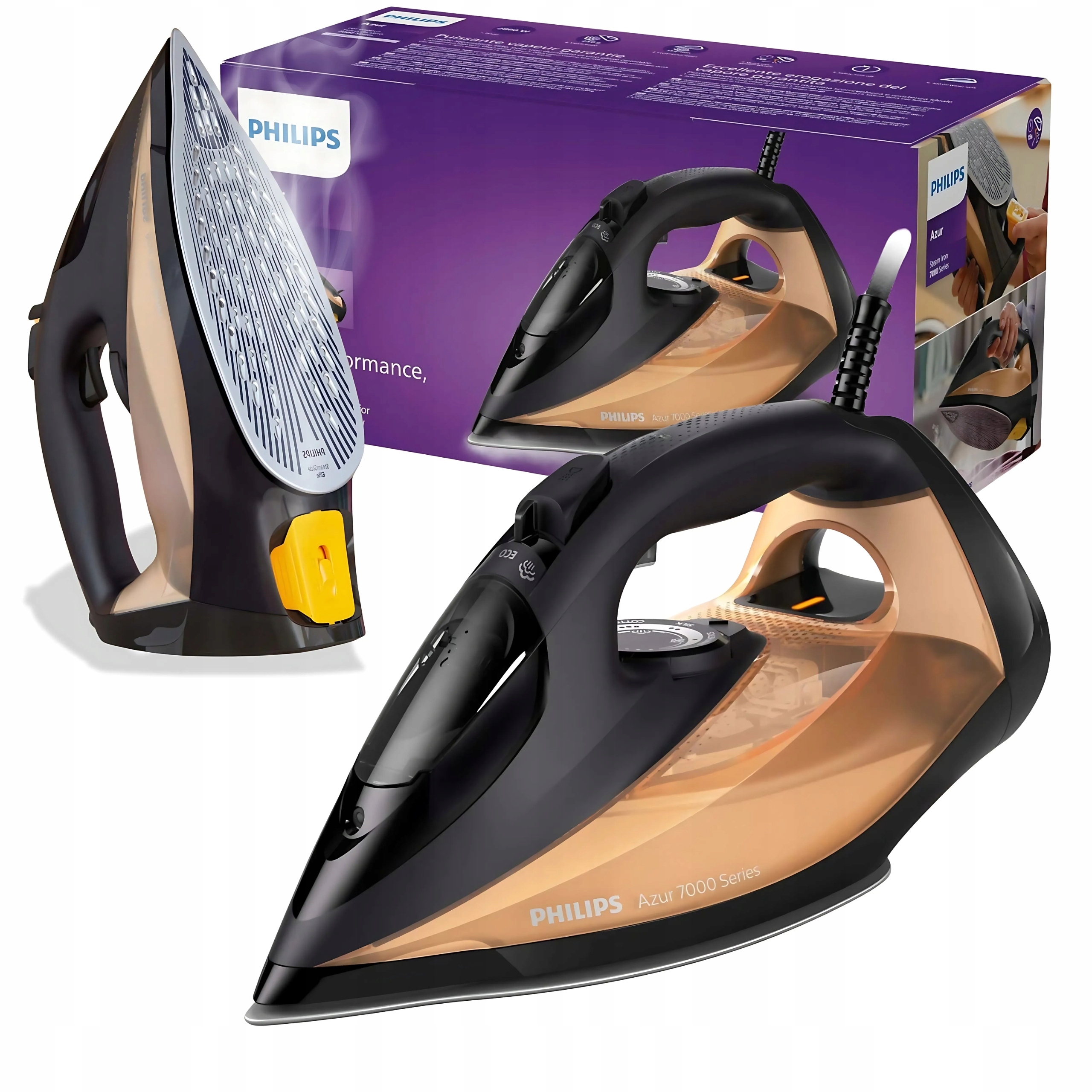Żelazko Parowe Philips Wysoka Moc 2800W Szybkie Nagrzewanie Auto Wyłączanie